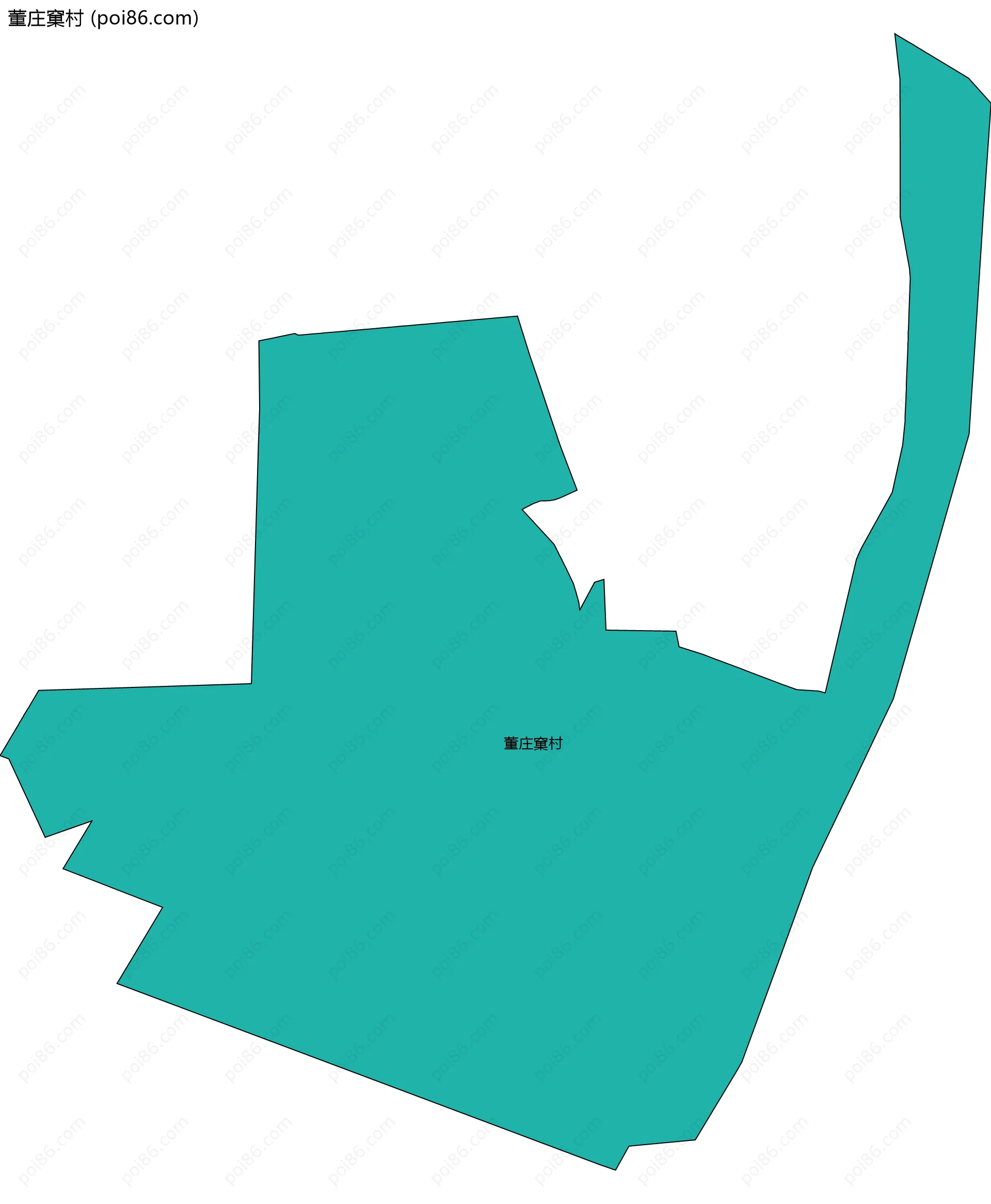 董庄窠村边界地图