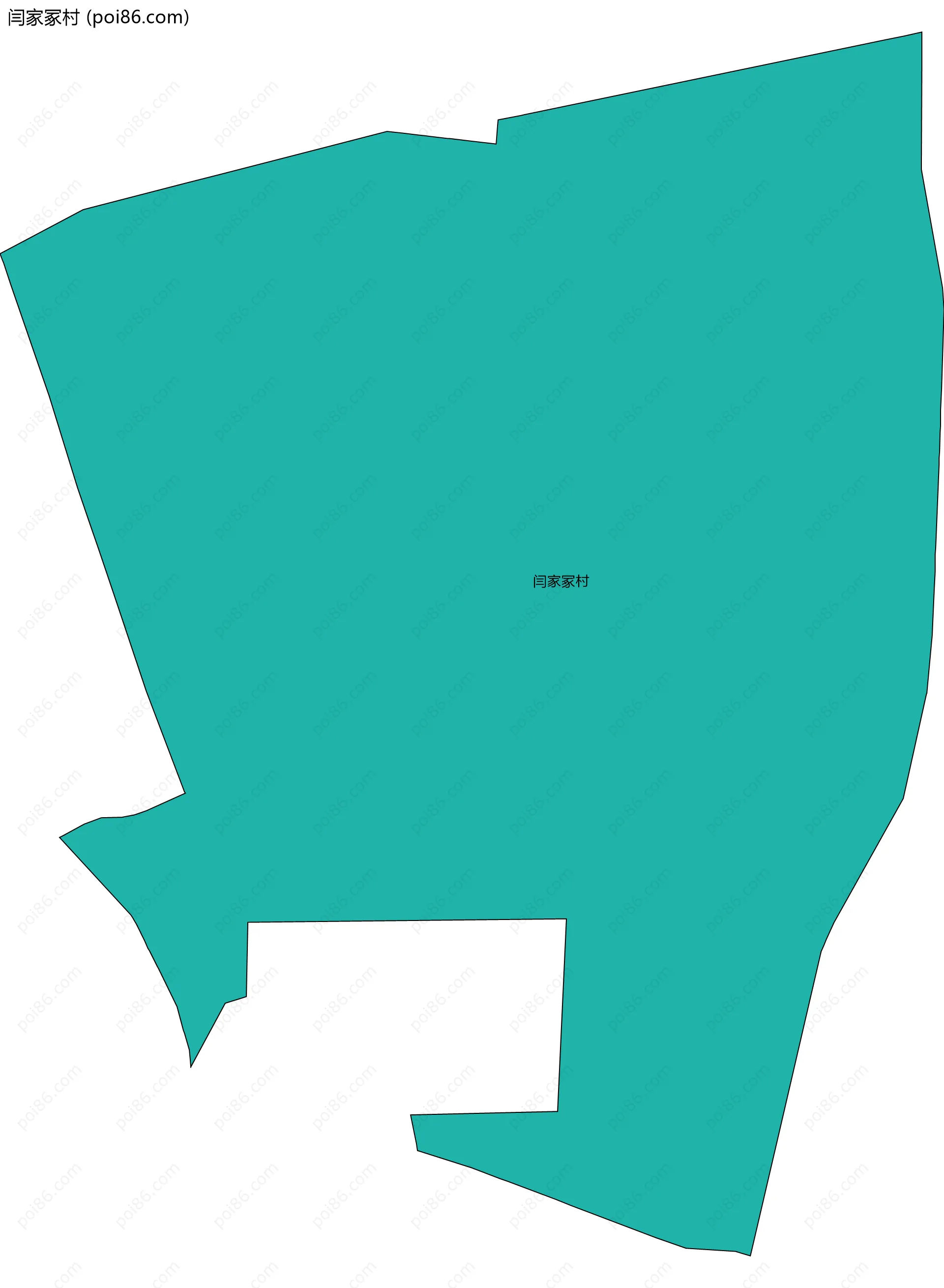 闫家冢村边界地图