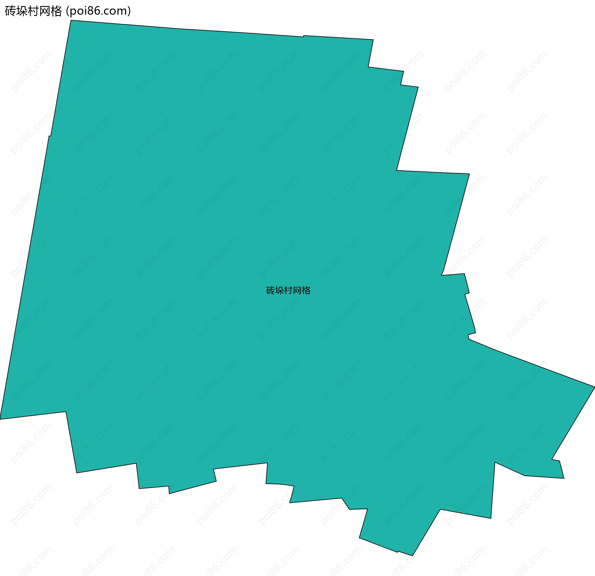 砖垛村网格边界地图