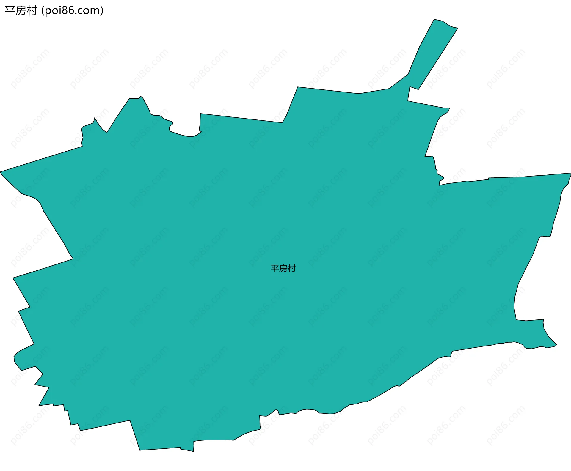 平房村边界地图