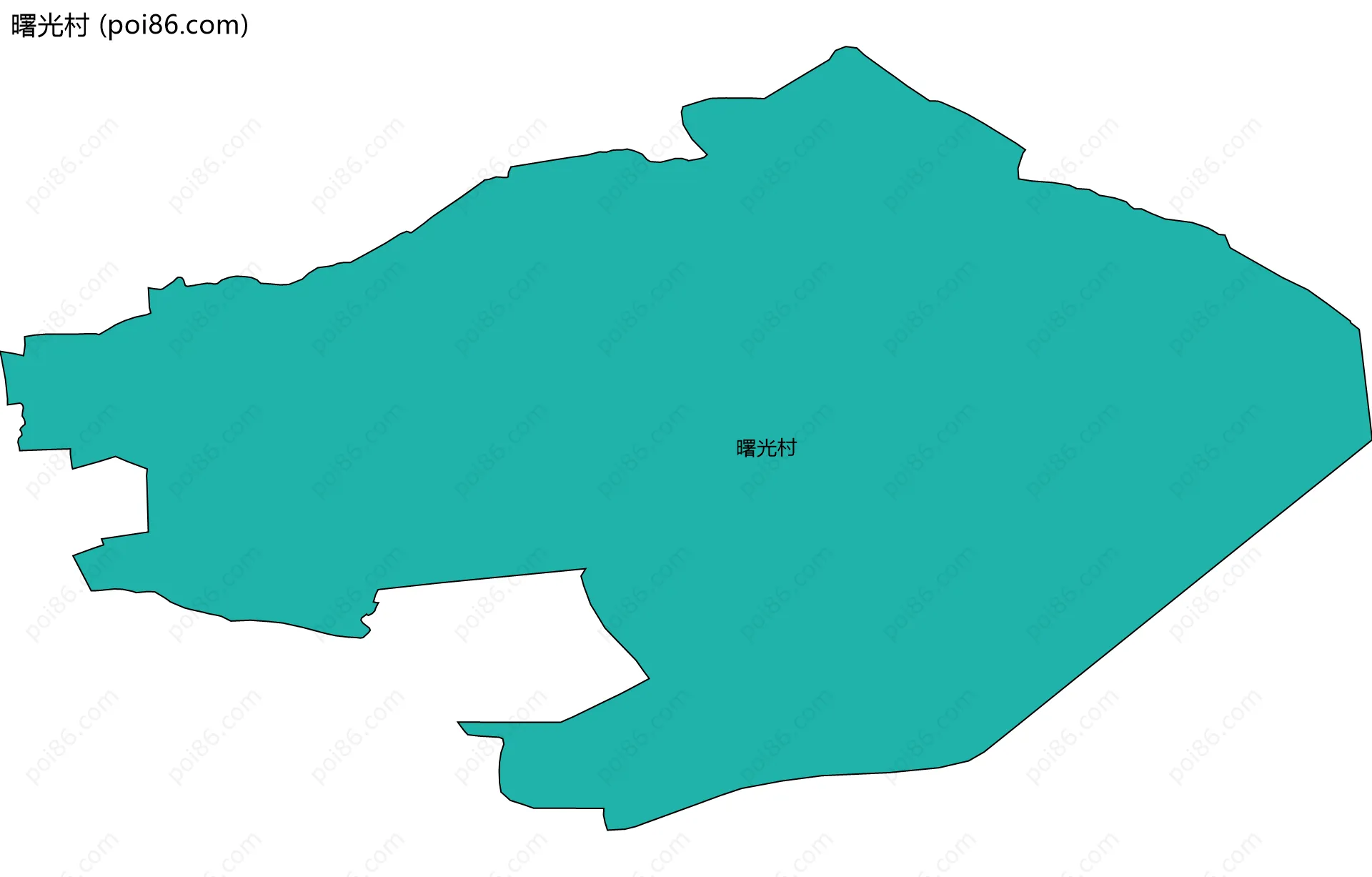 曙光村边界地图