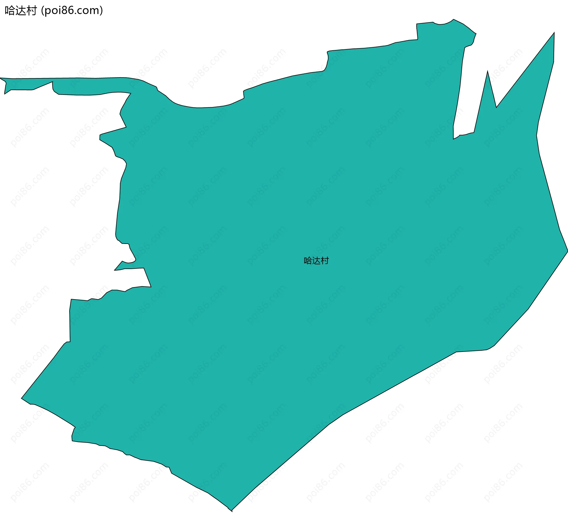 哈达村边界地图