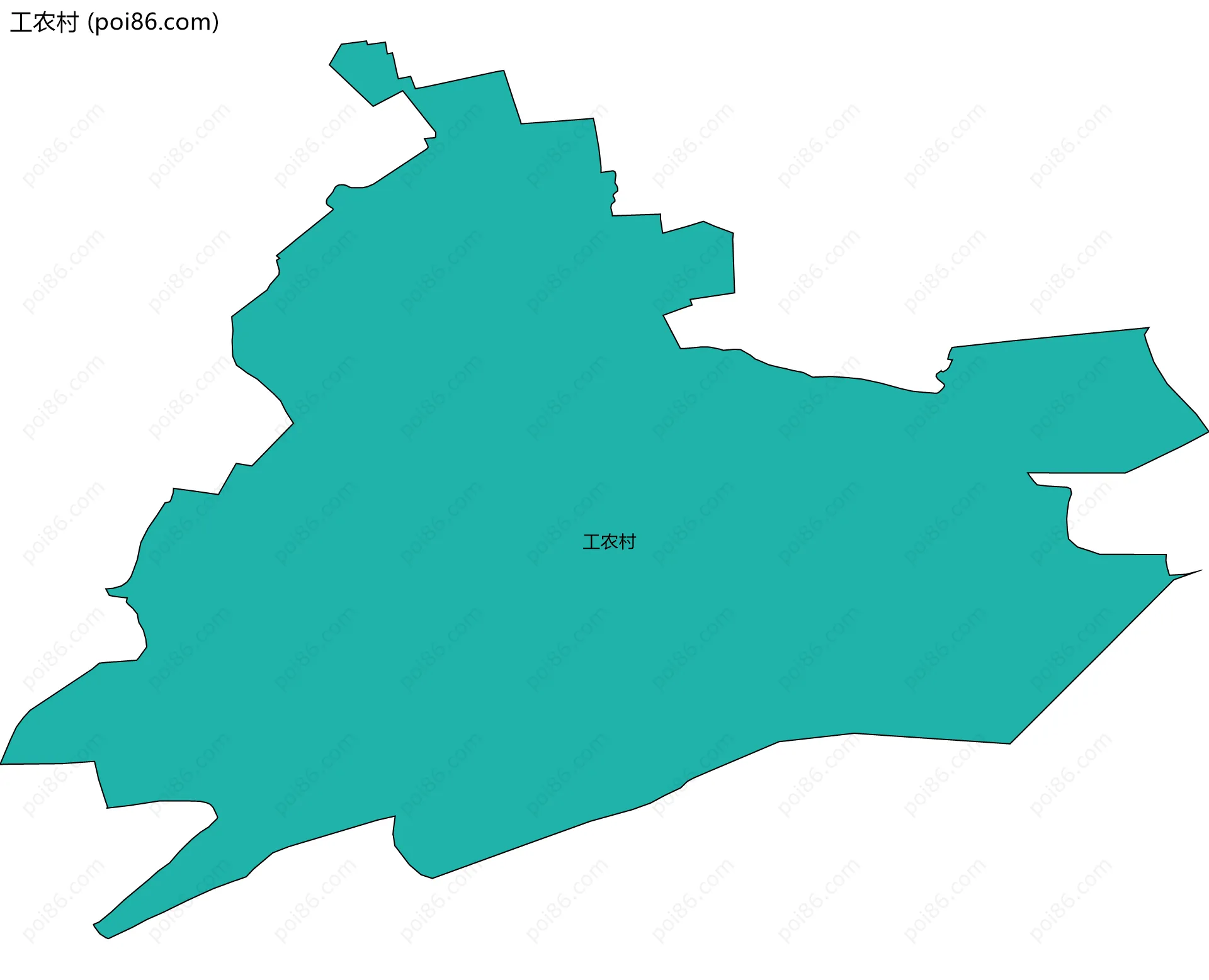 工农村边界地图