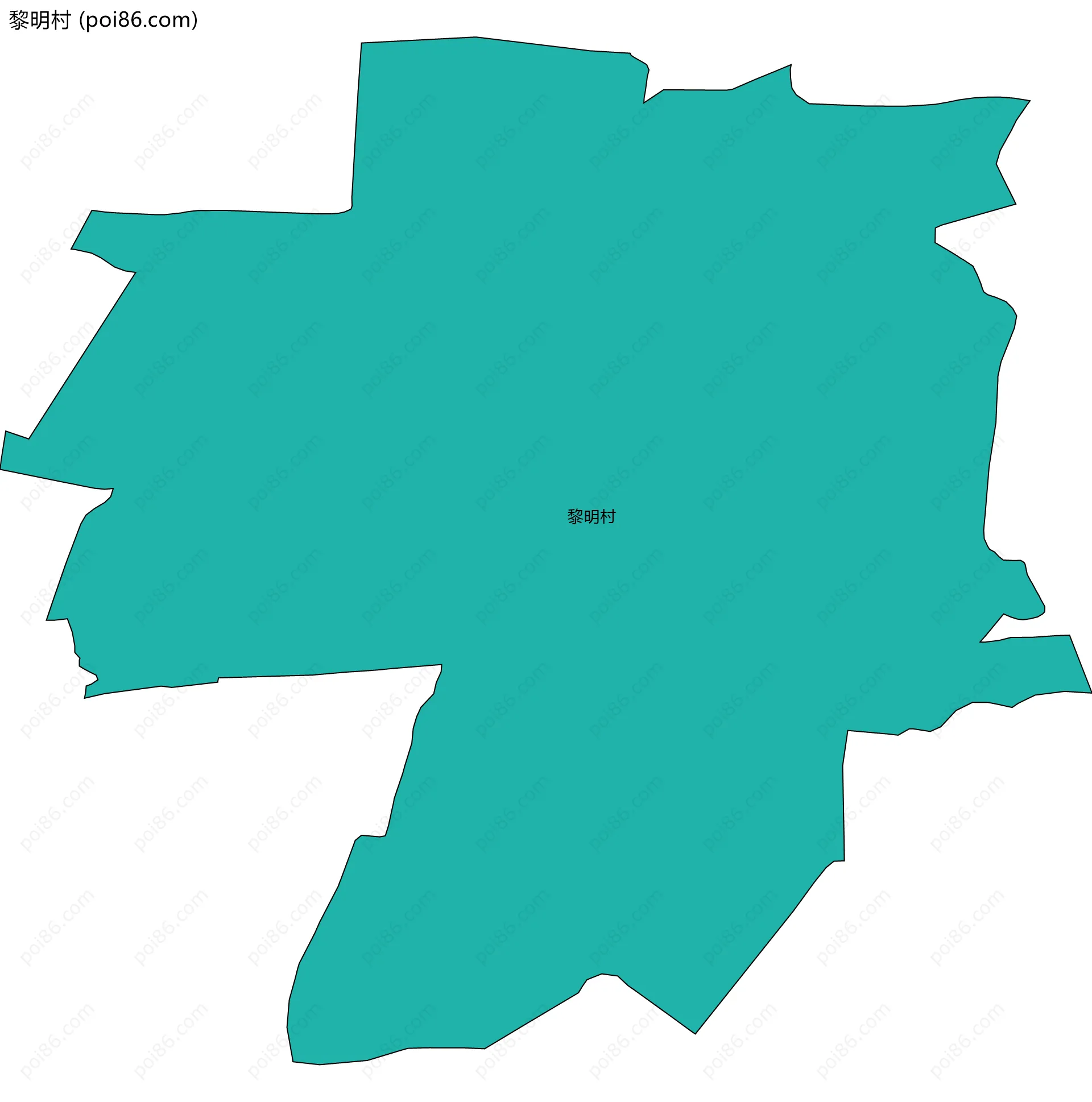 黎明村边界地图