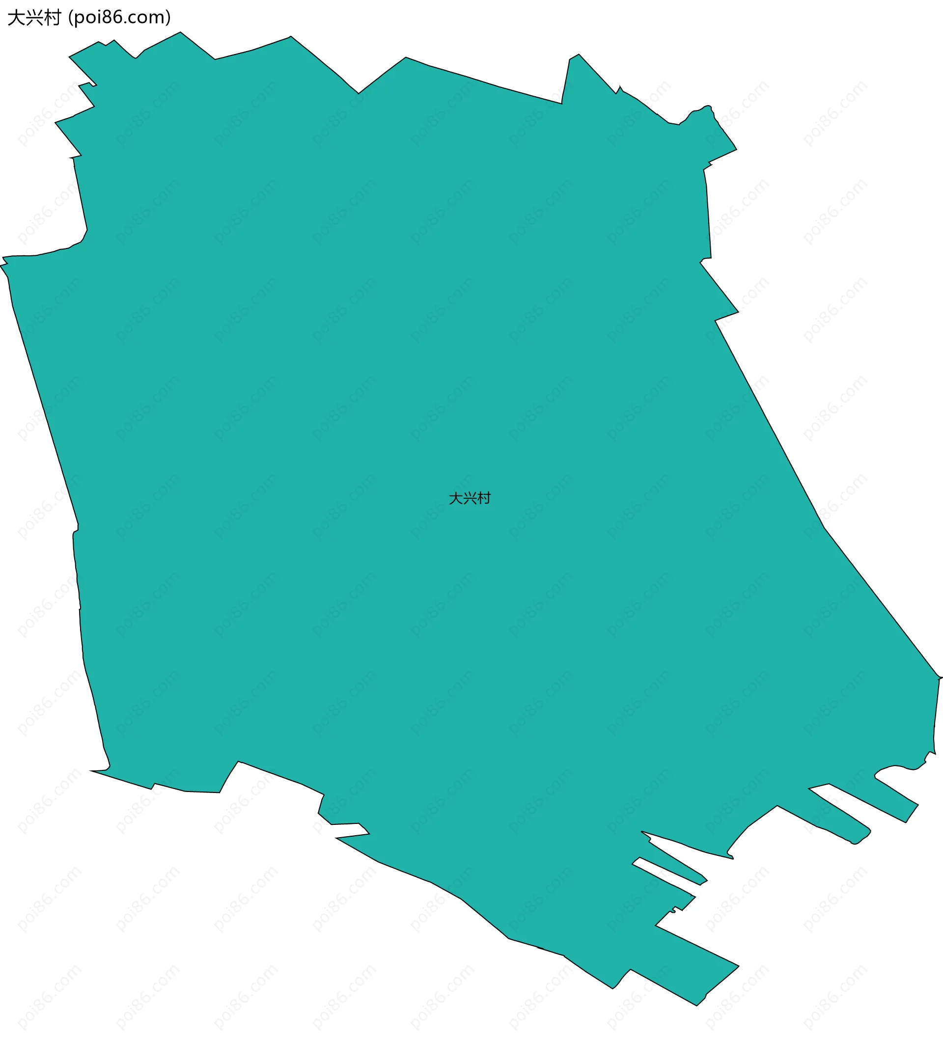 大兴村边界地图