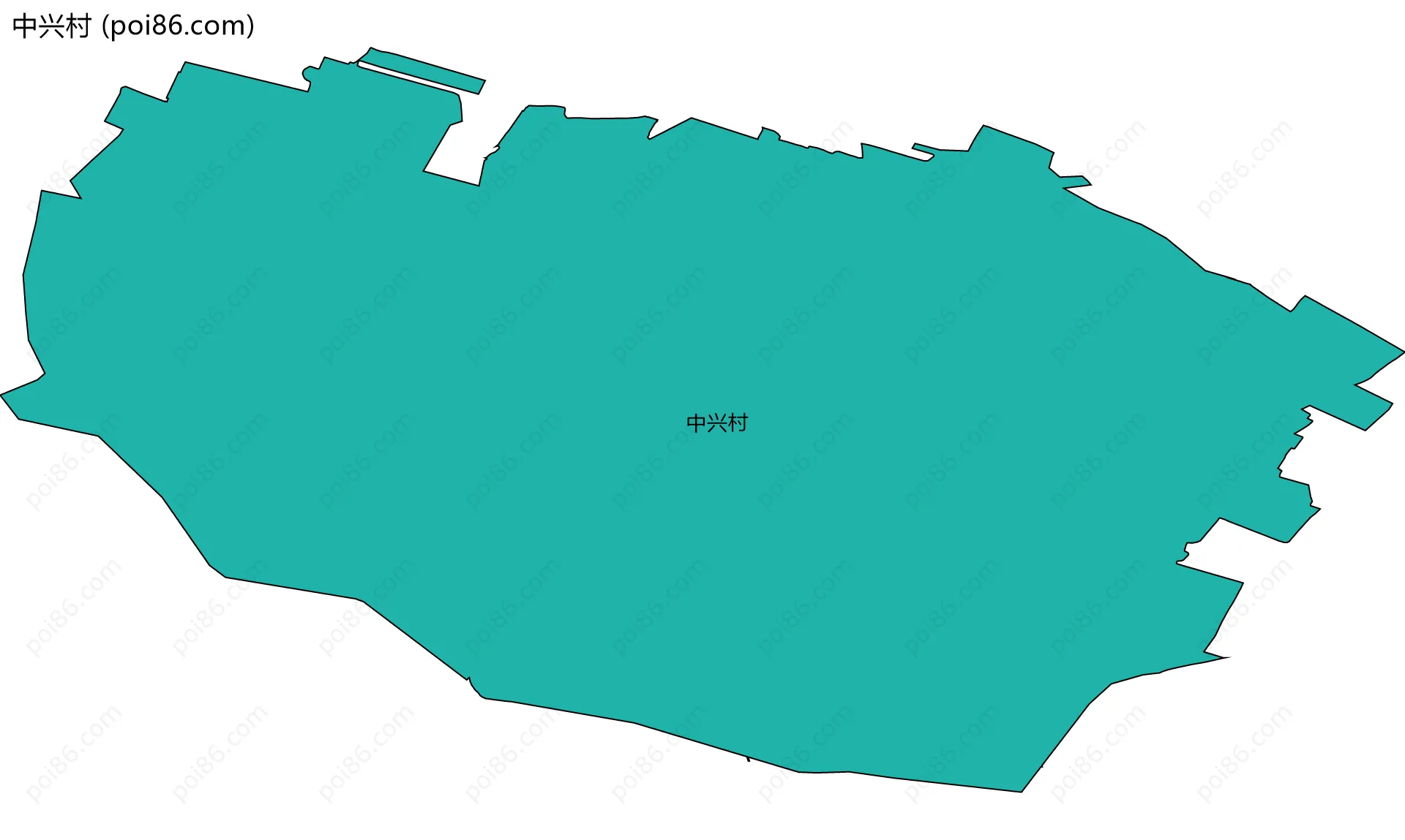 中兴村边界地图