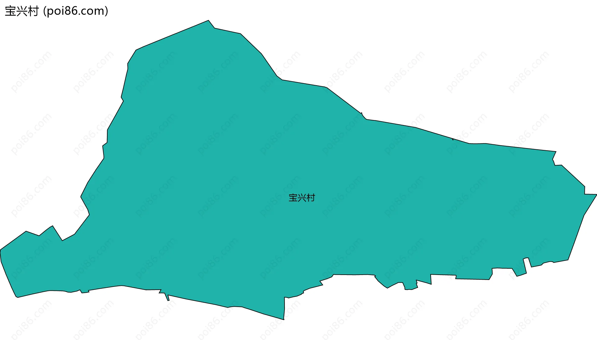 宝兴村边界地图