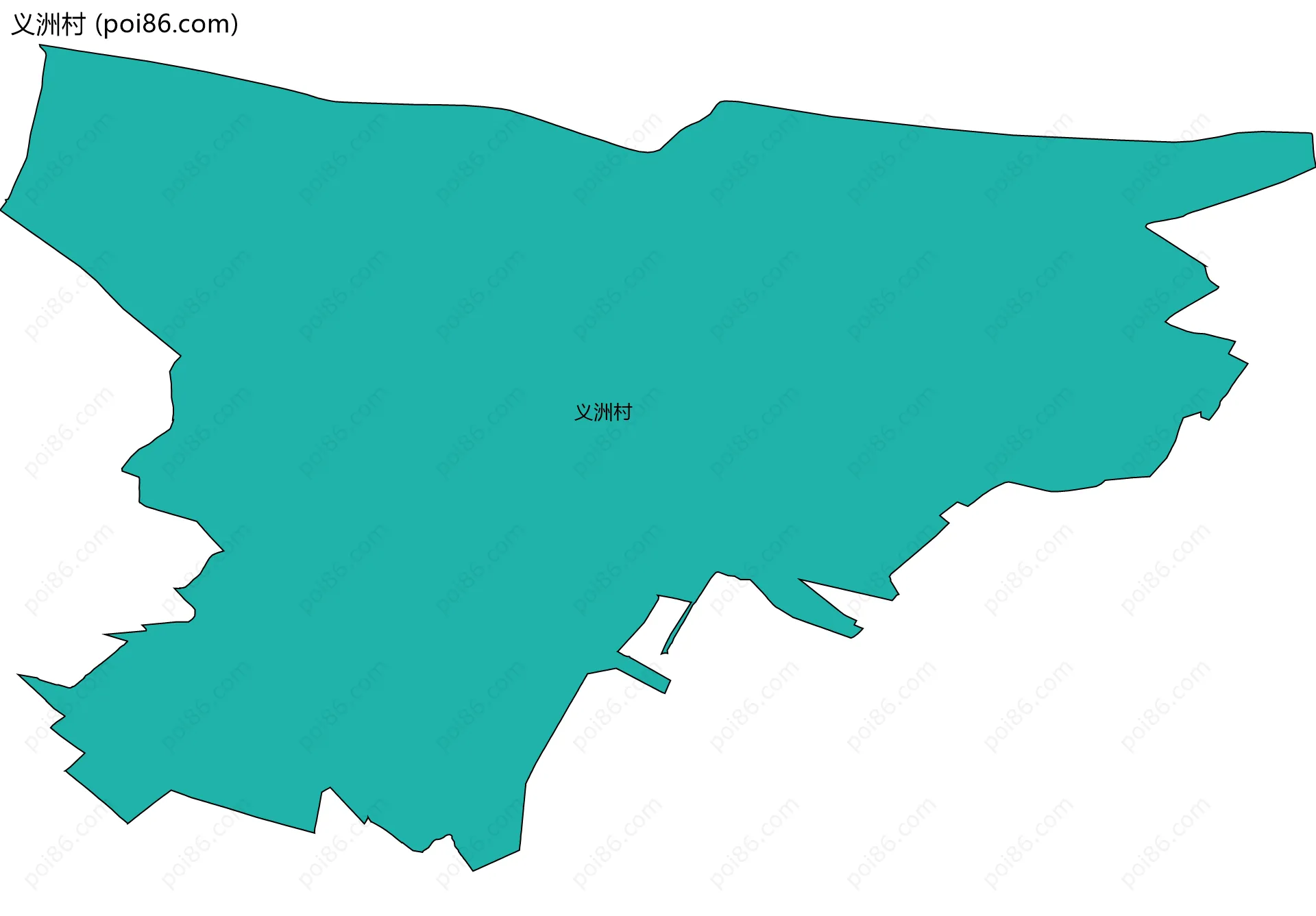 义洲村边界地图