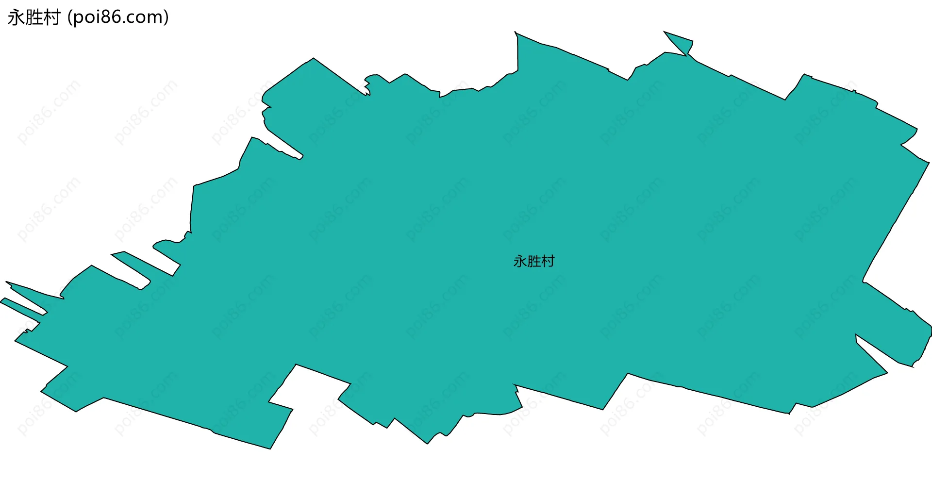 永胜村边界地图