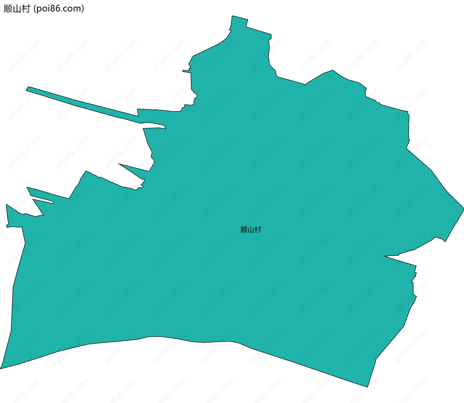 顺山村边界地图
