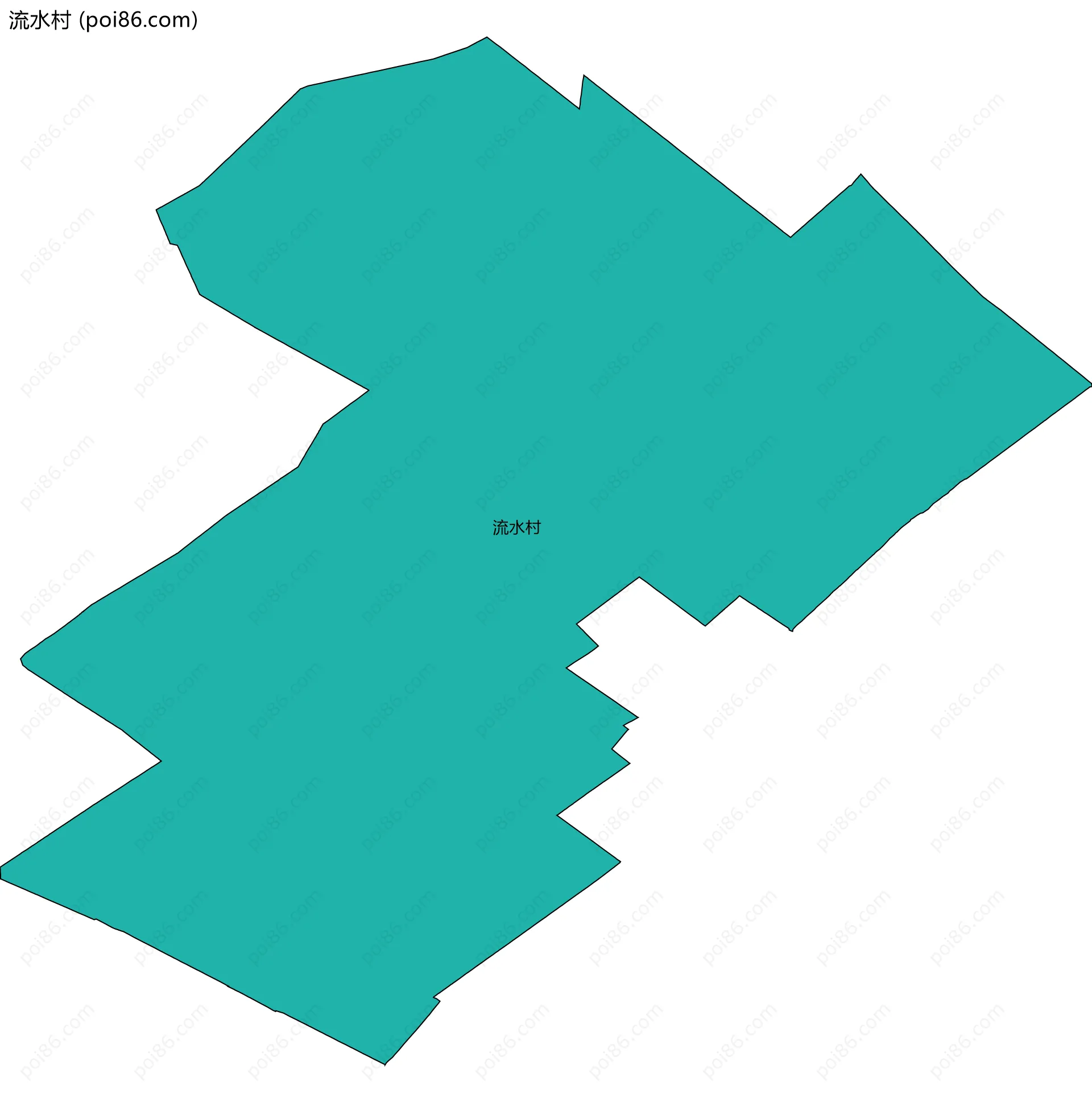 流水村边界地图
