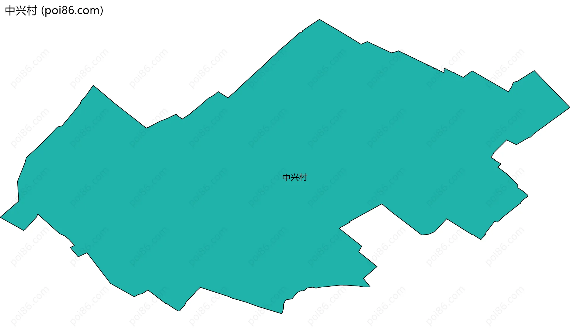 中兴村边界地图