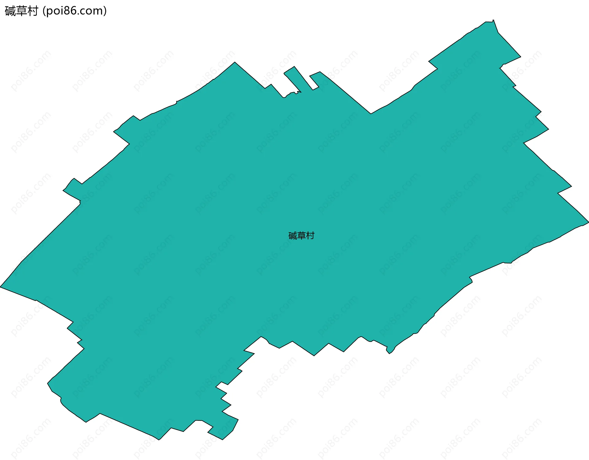 碱草村边界地图