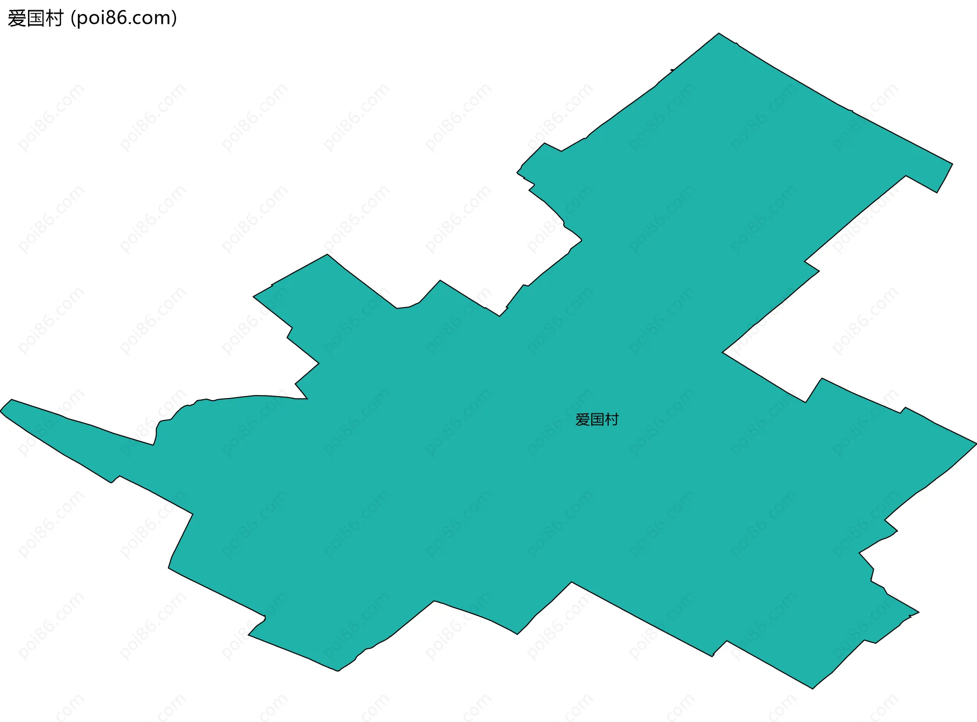 爱国村边界地图