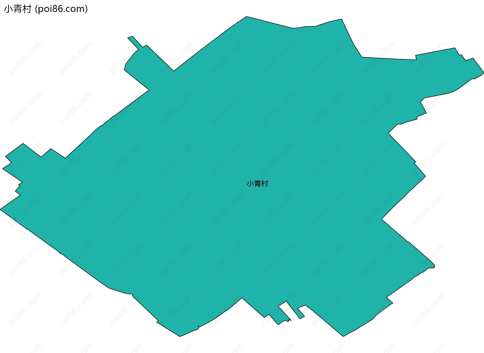 小青村边界地图