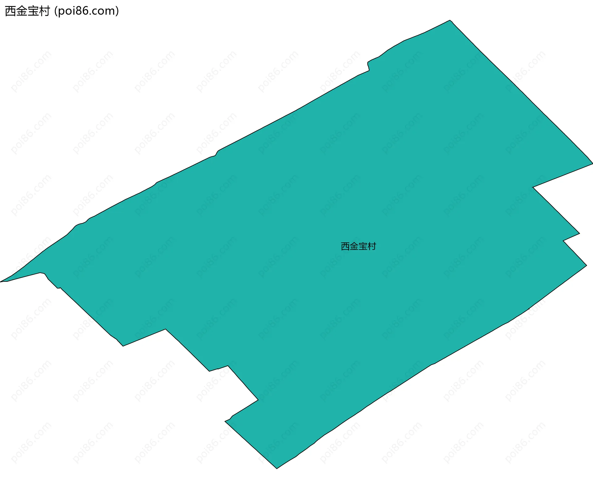 西金宝村边界地图