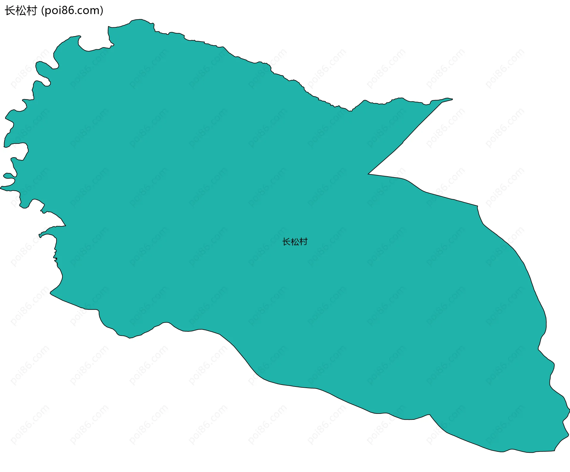 长松村边界地图