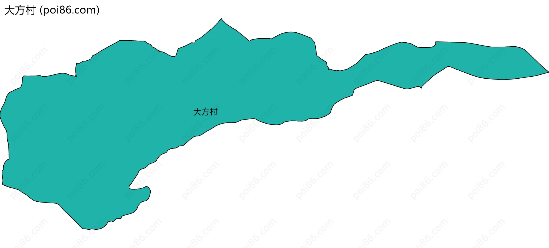 大方村边界地图