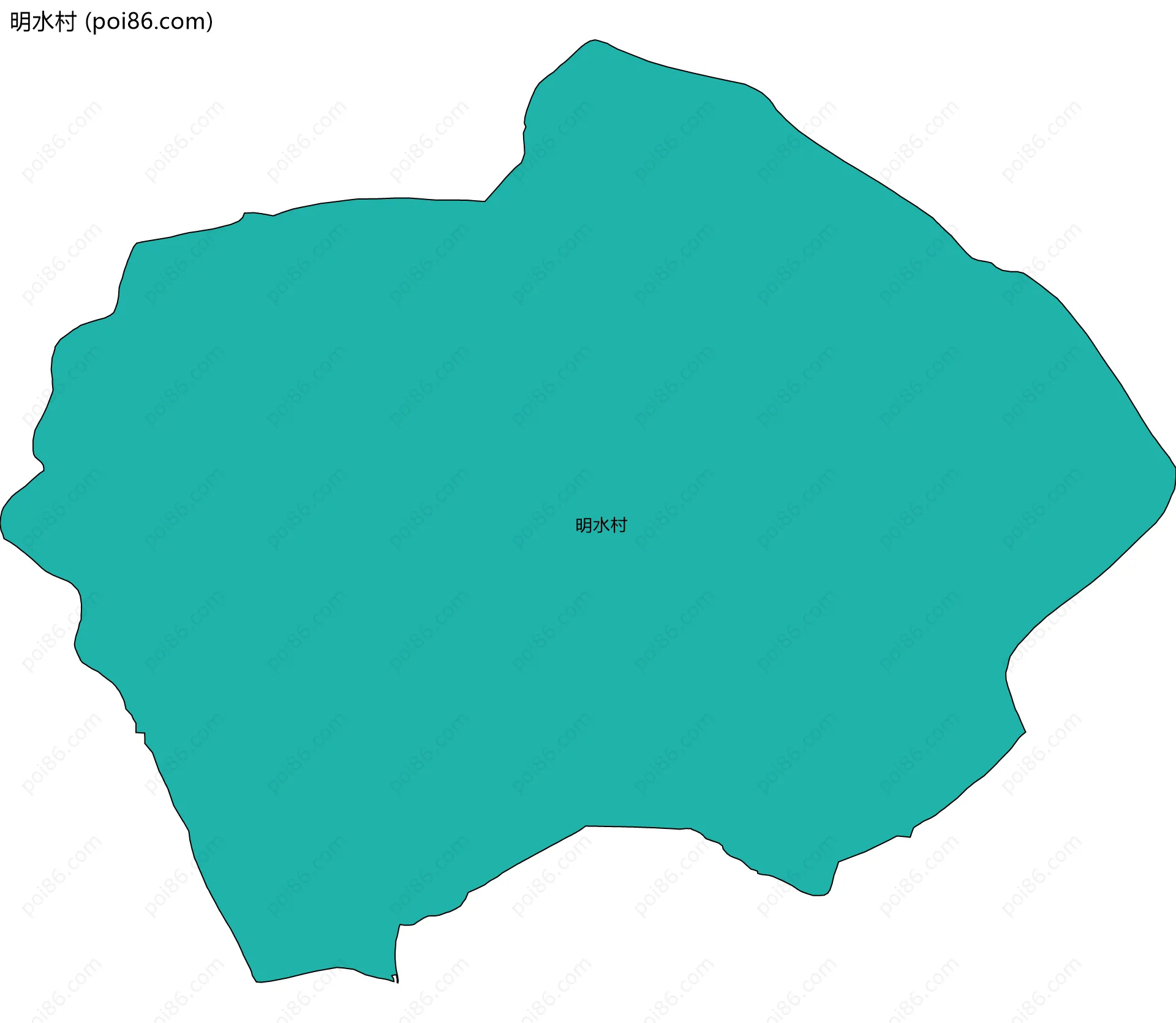 明水村边界地图