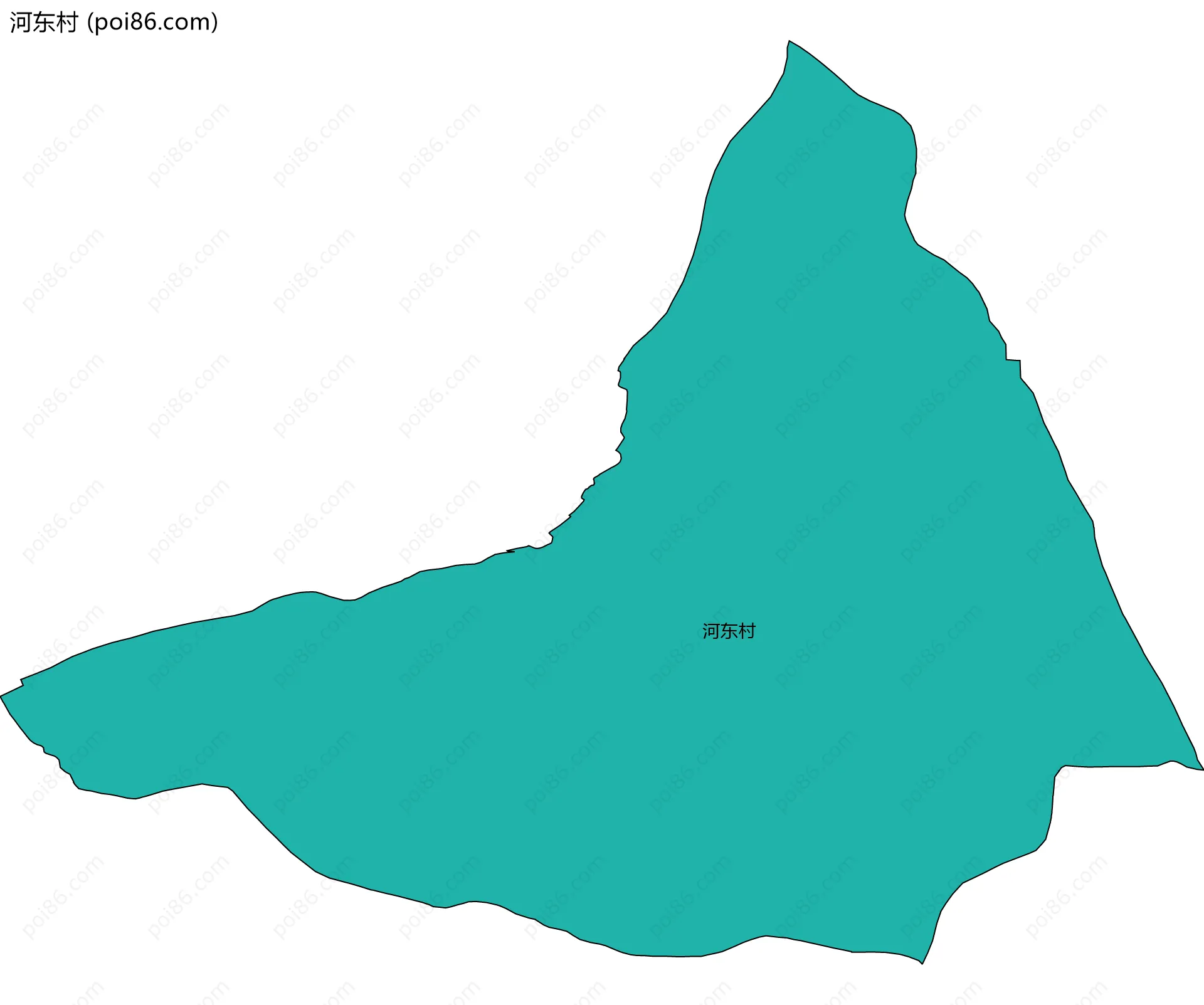 河东村边界地图