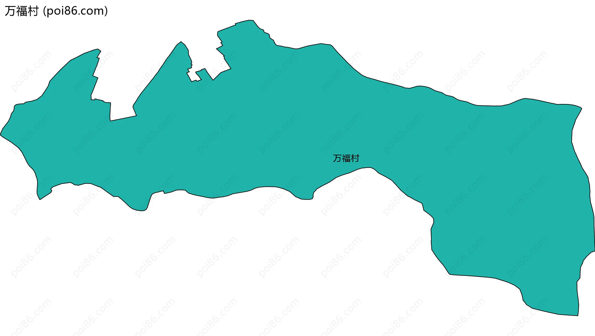 万福村边界地图