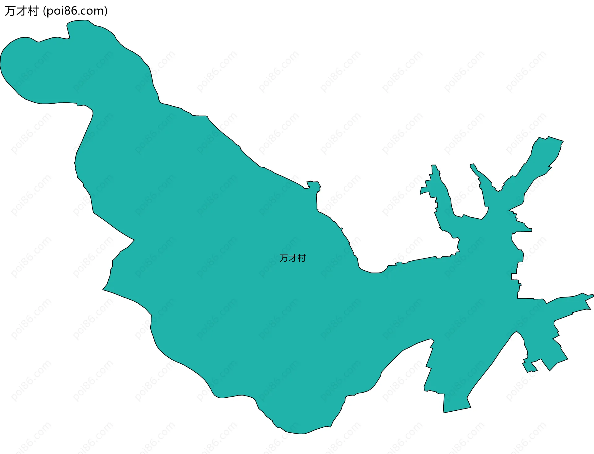 万才村边界地图