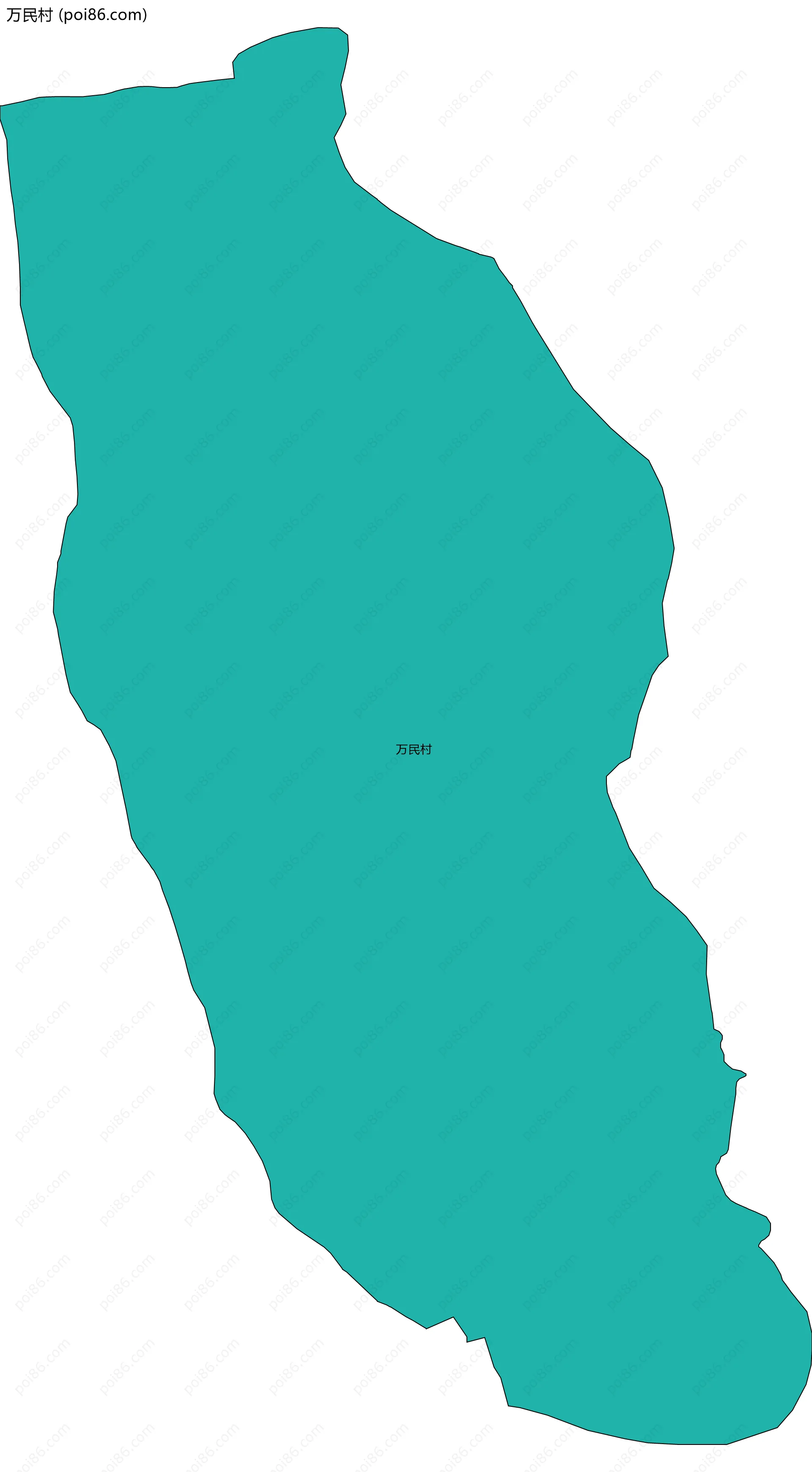 万民村边界地图