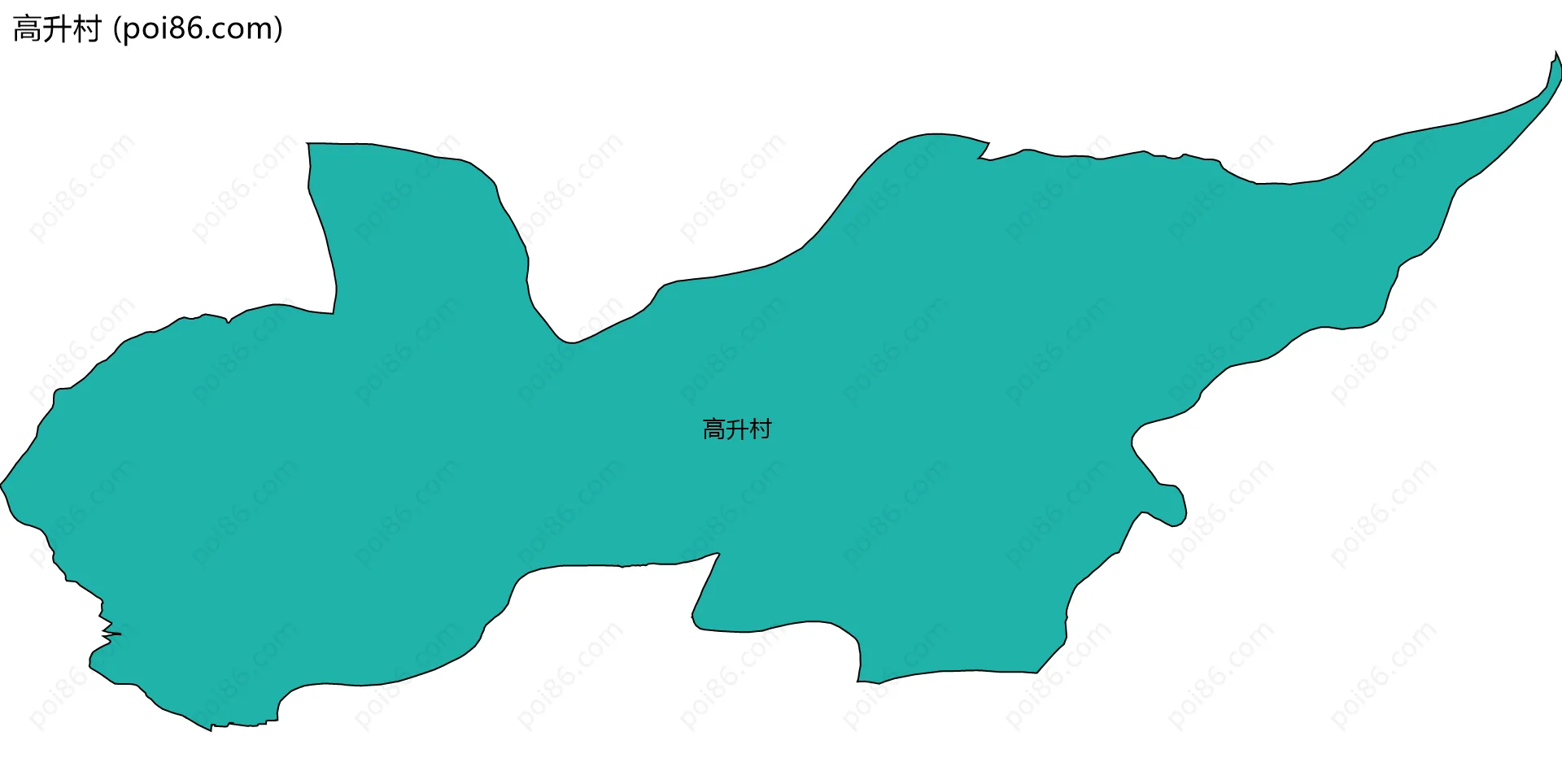 高升村边界地图