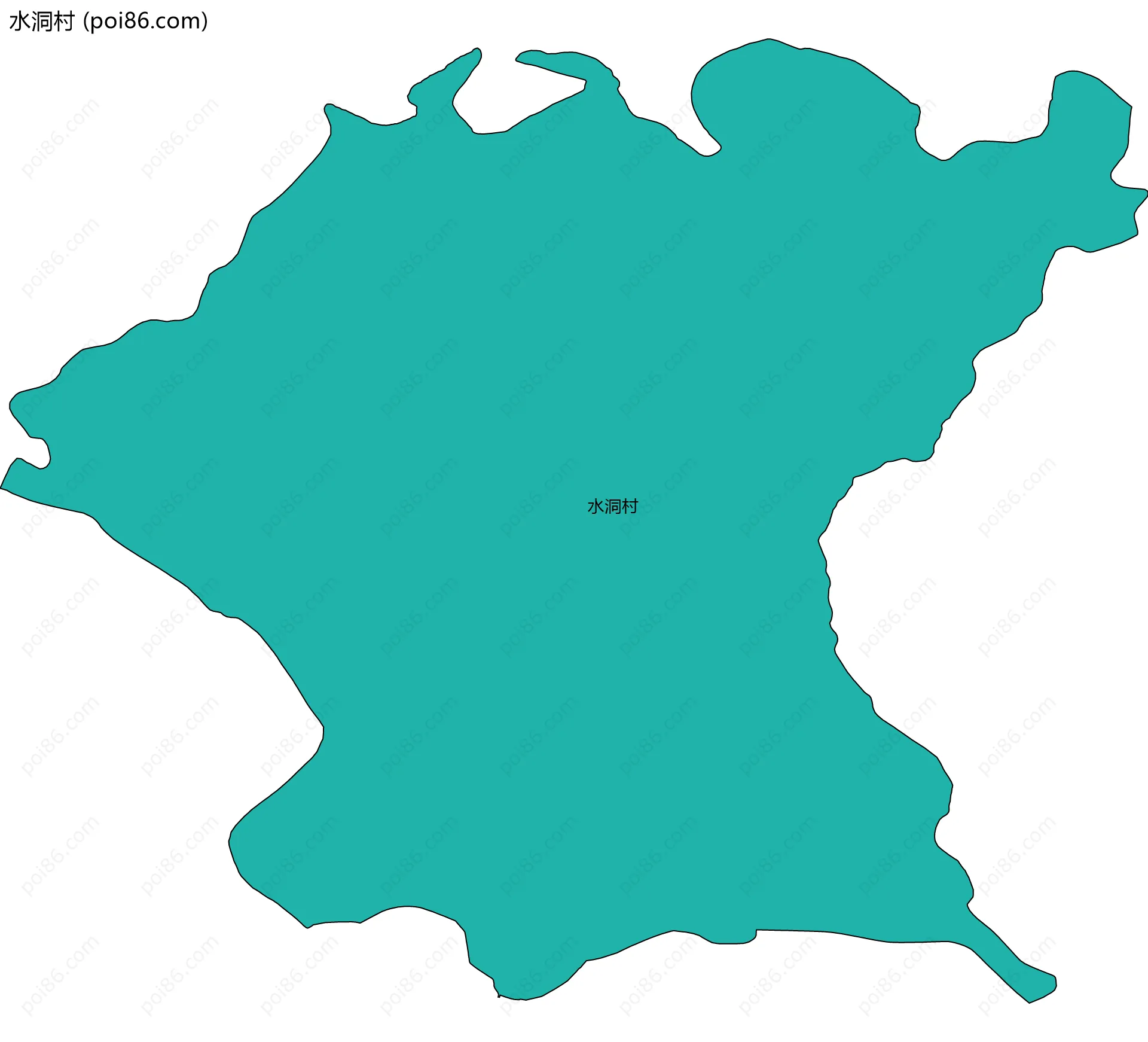 水洞村边界地图