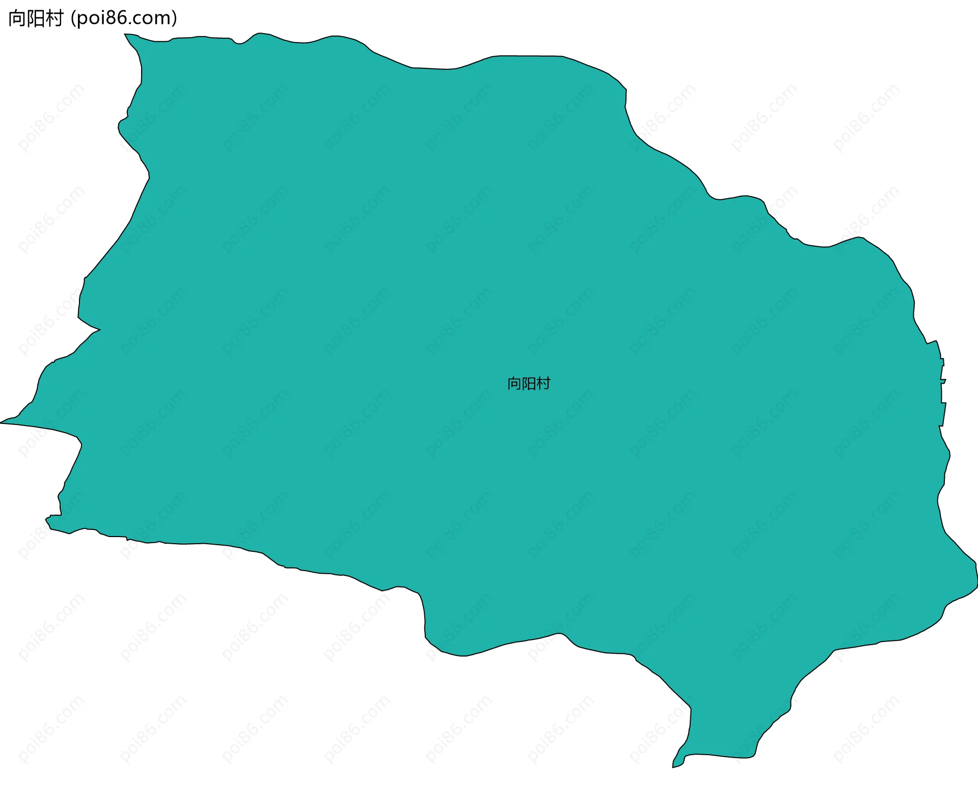 向阳村边界地图