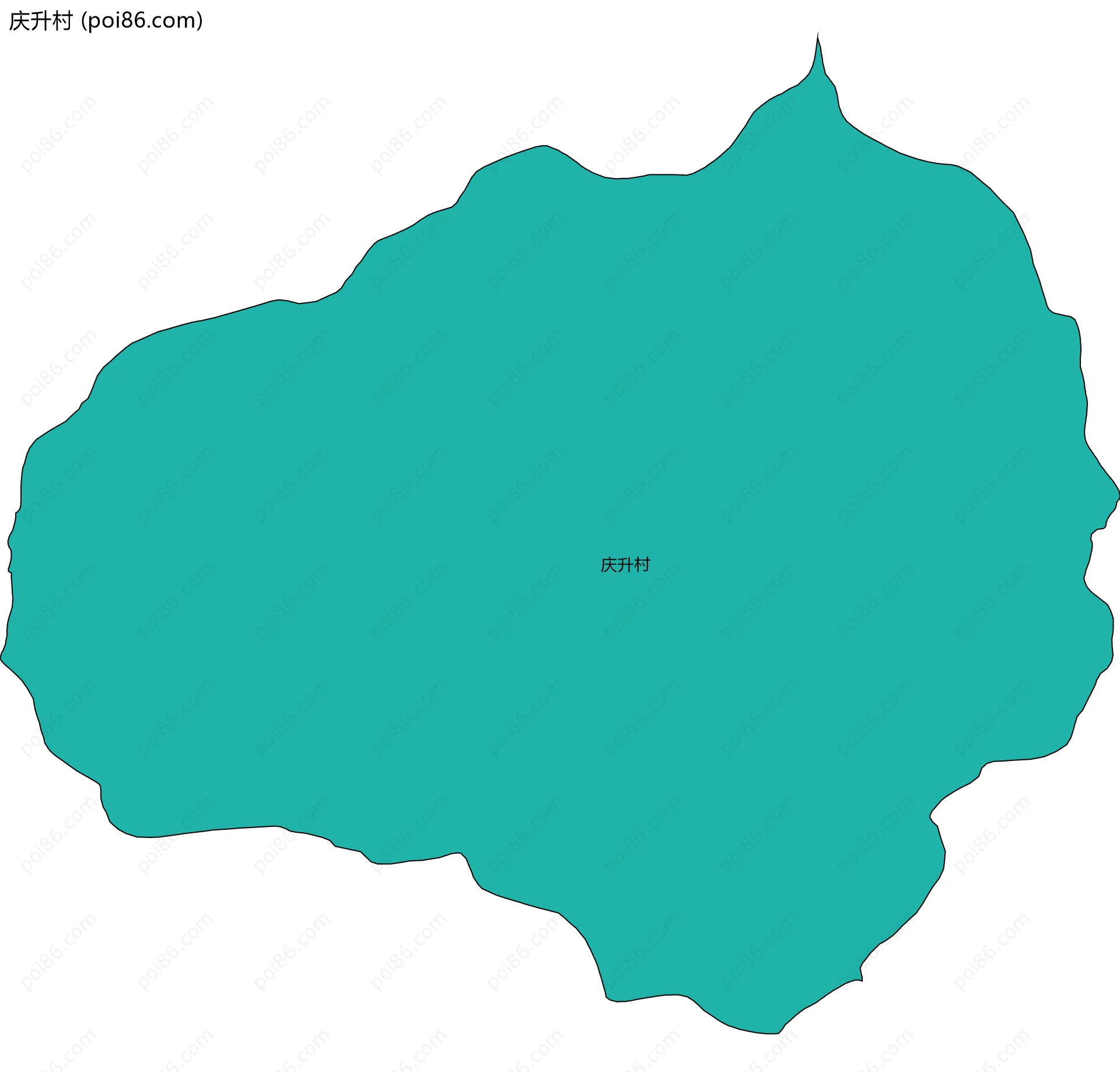庆升村边界地图