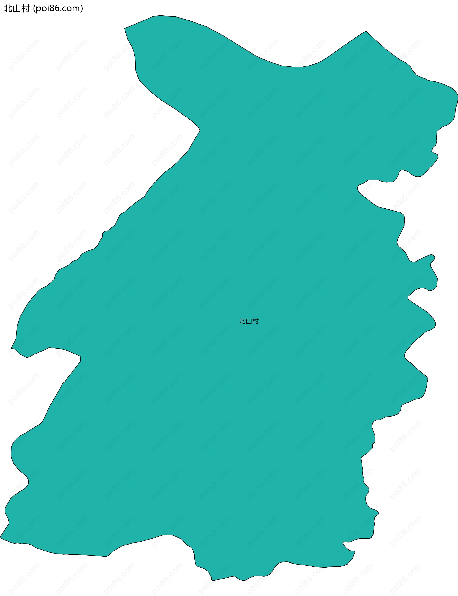 北山村边界地图