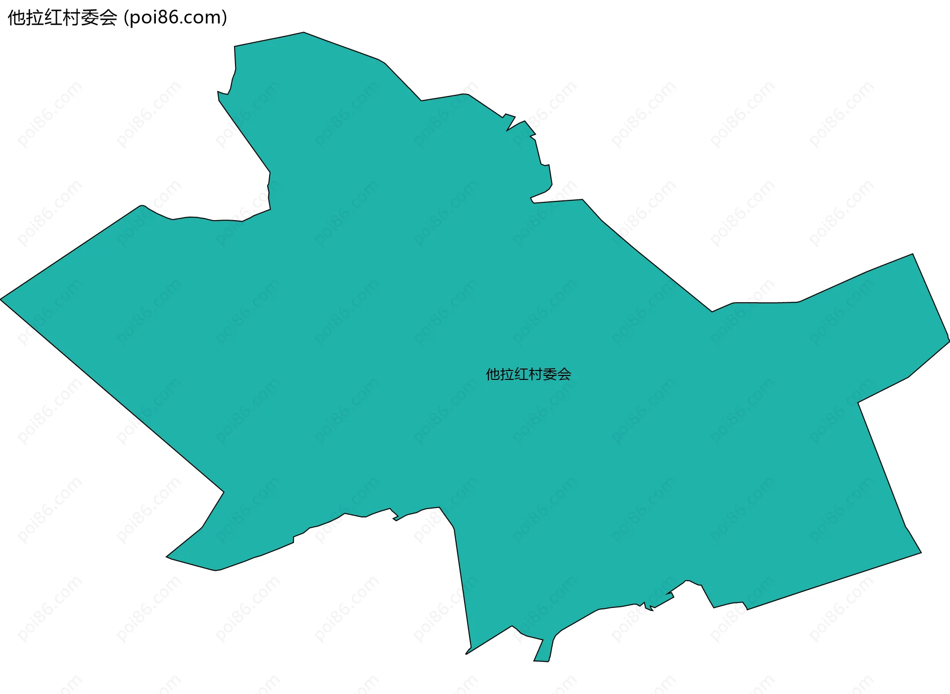 他拉红村委会边界地图