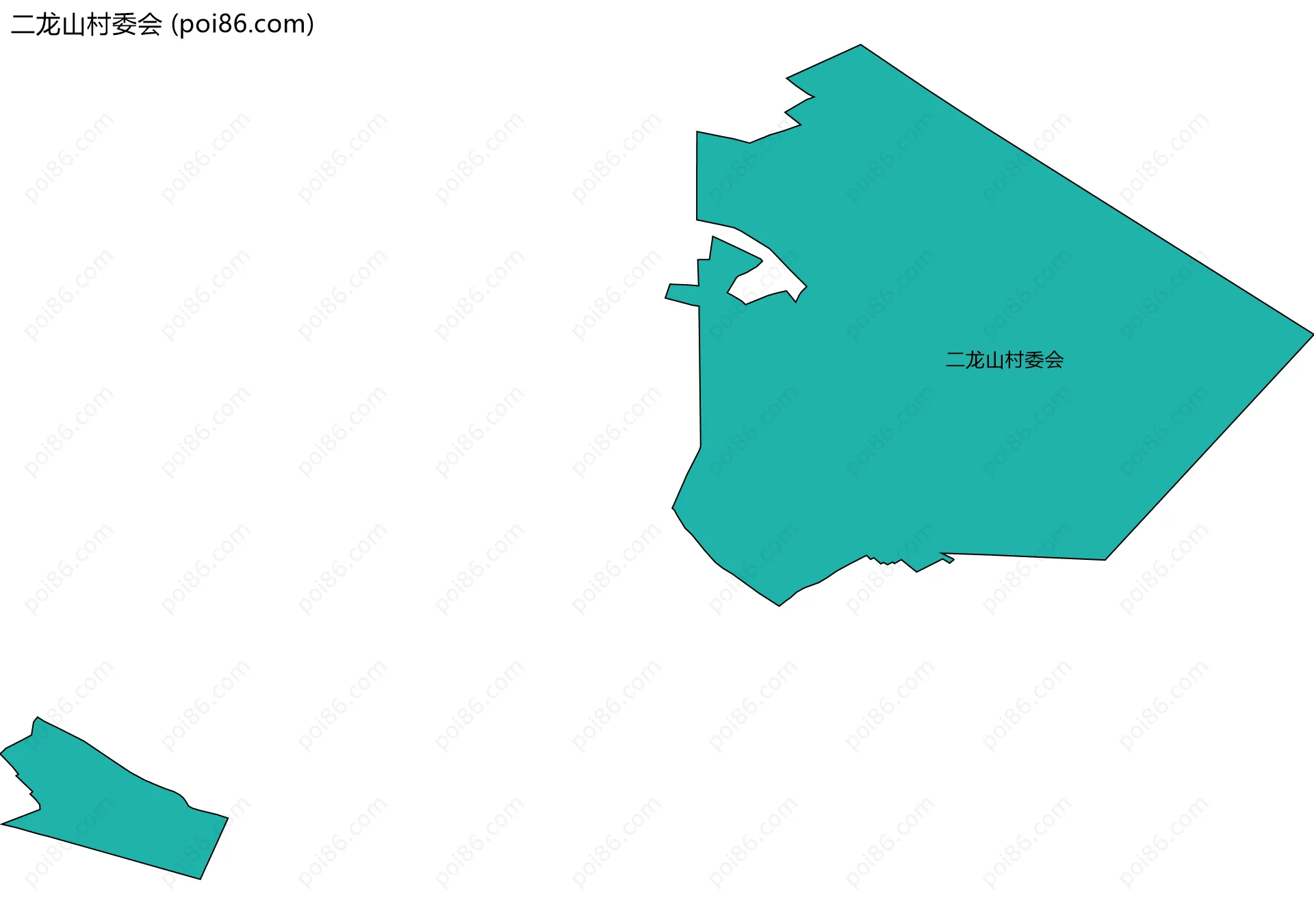 二龙山村委会边界地图