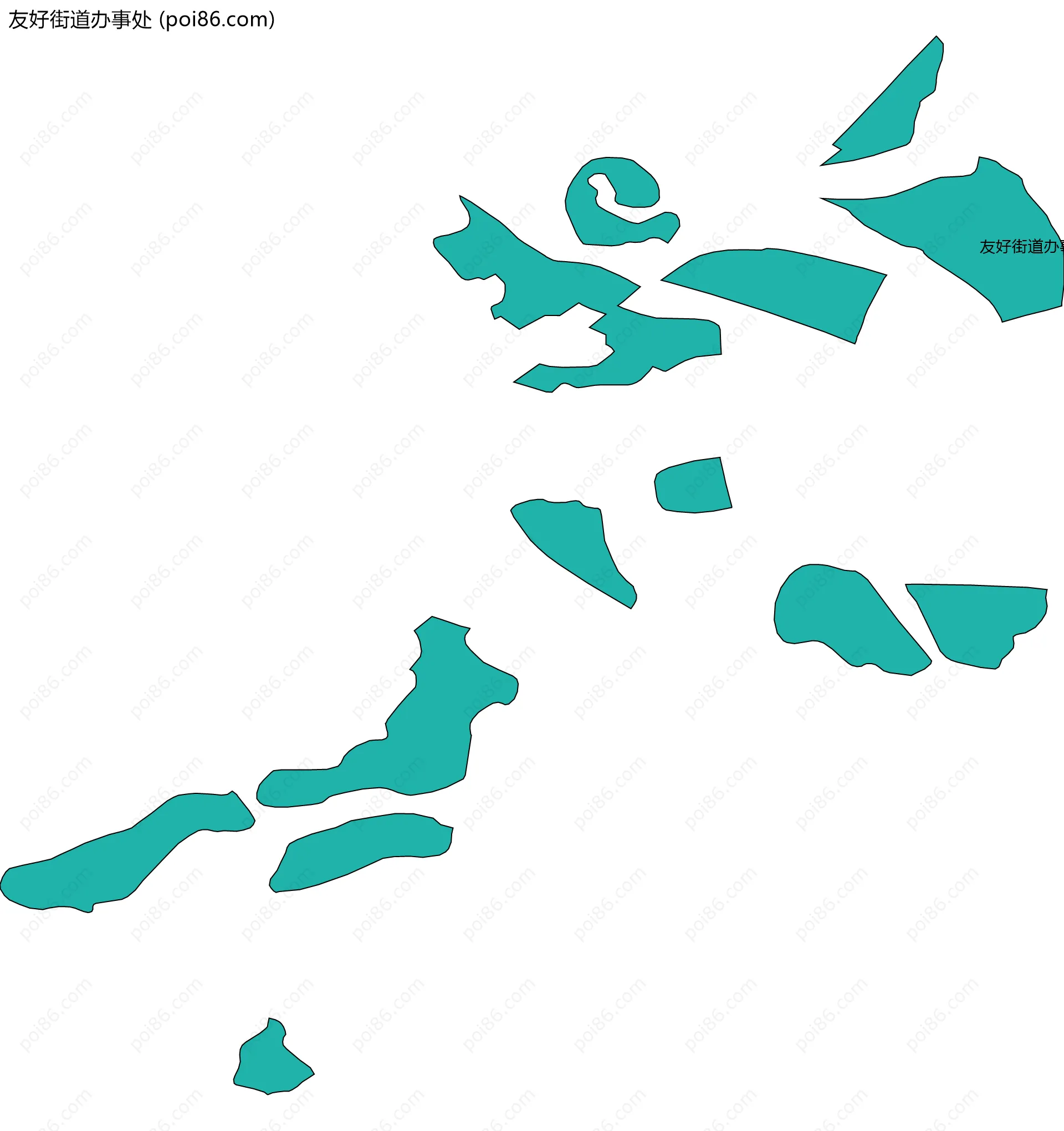 友好街道办事处边界地图