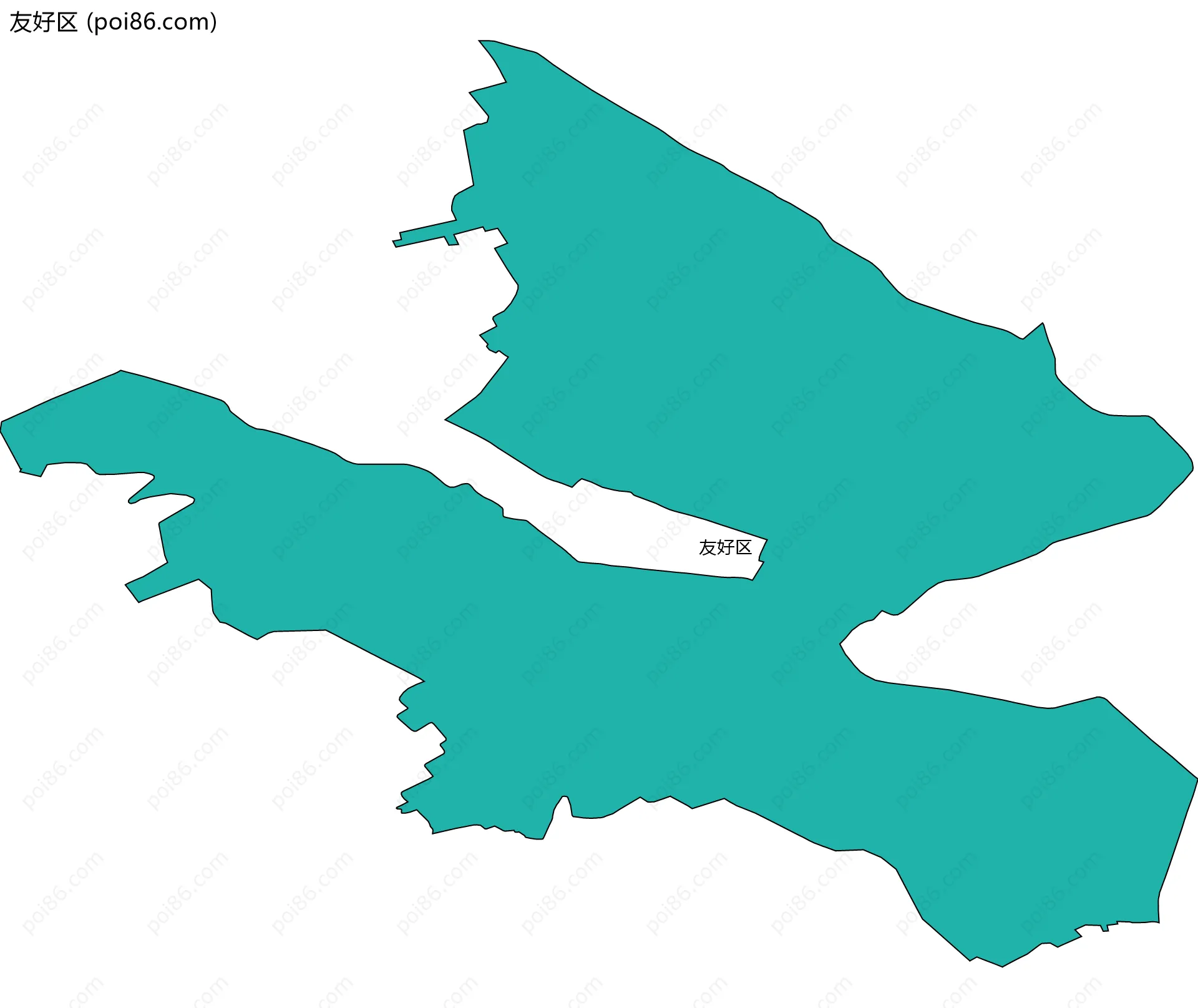 友好区边界地图