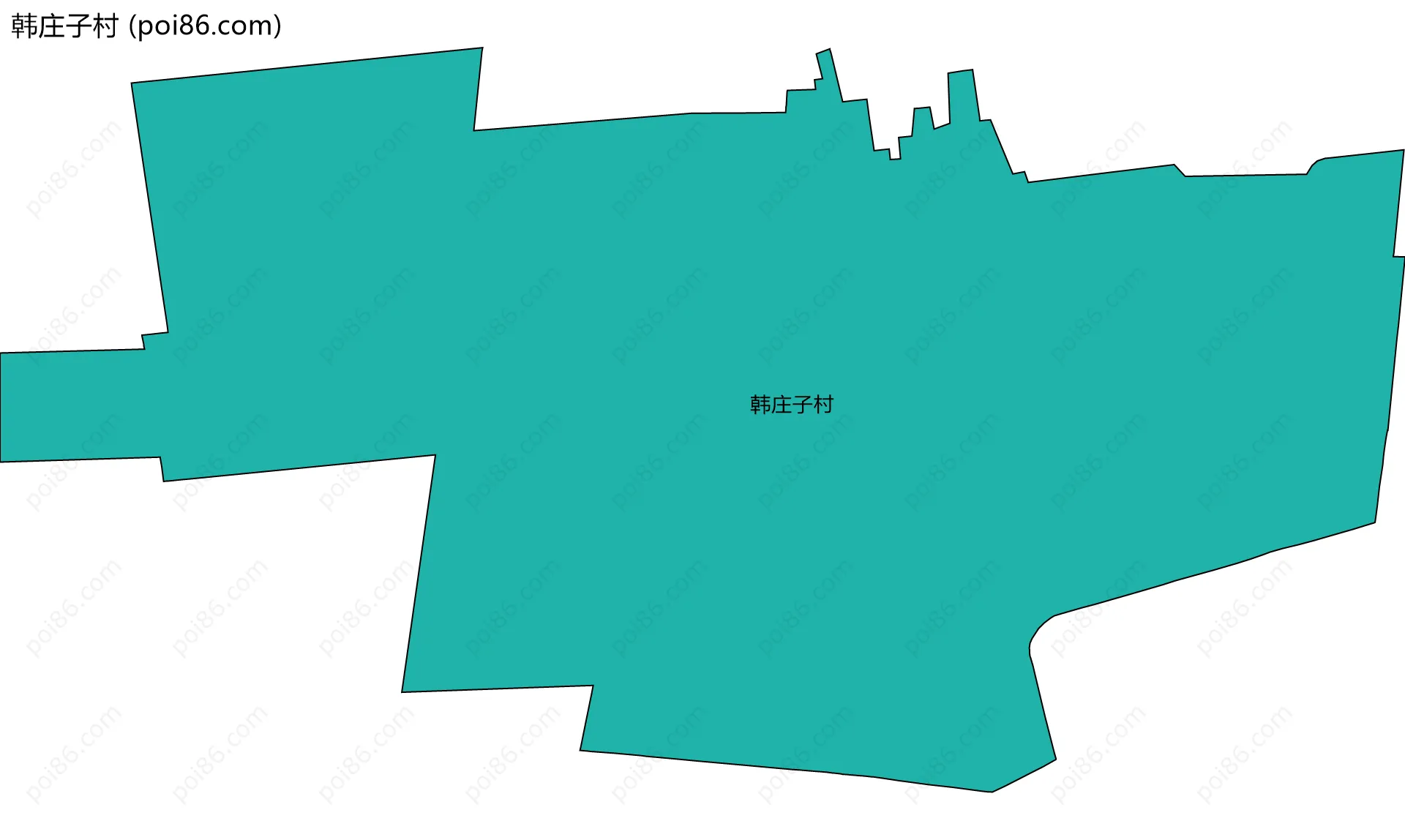 韩庄子村边界地图