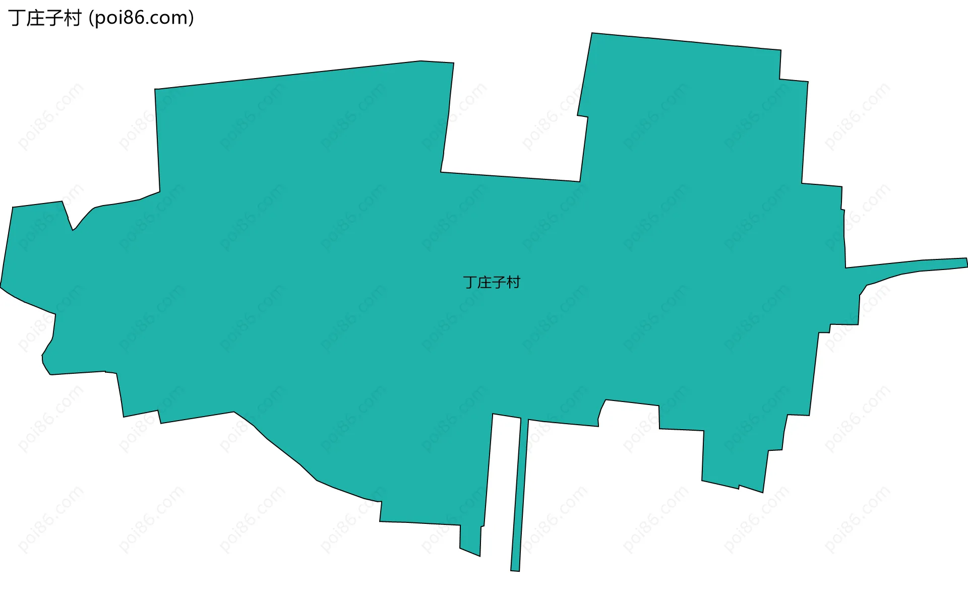 丁庄子村边界地图