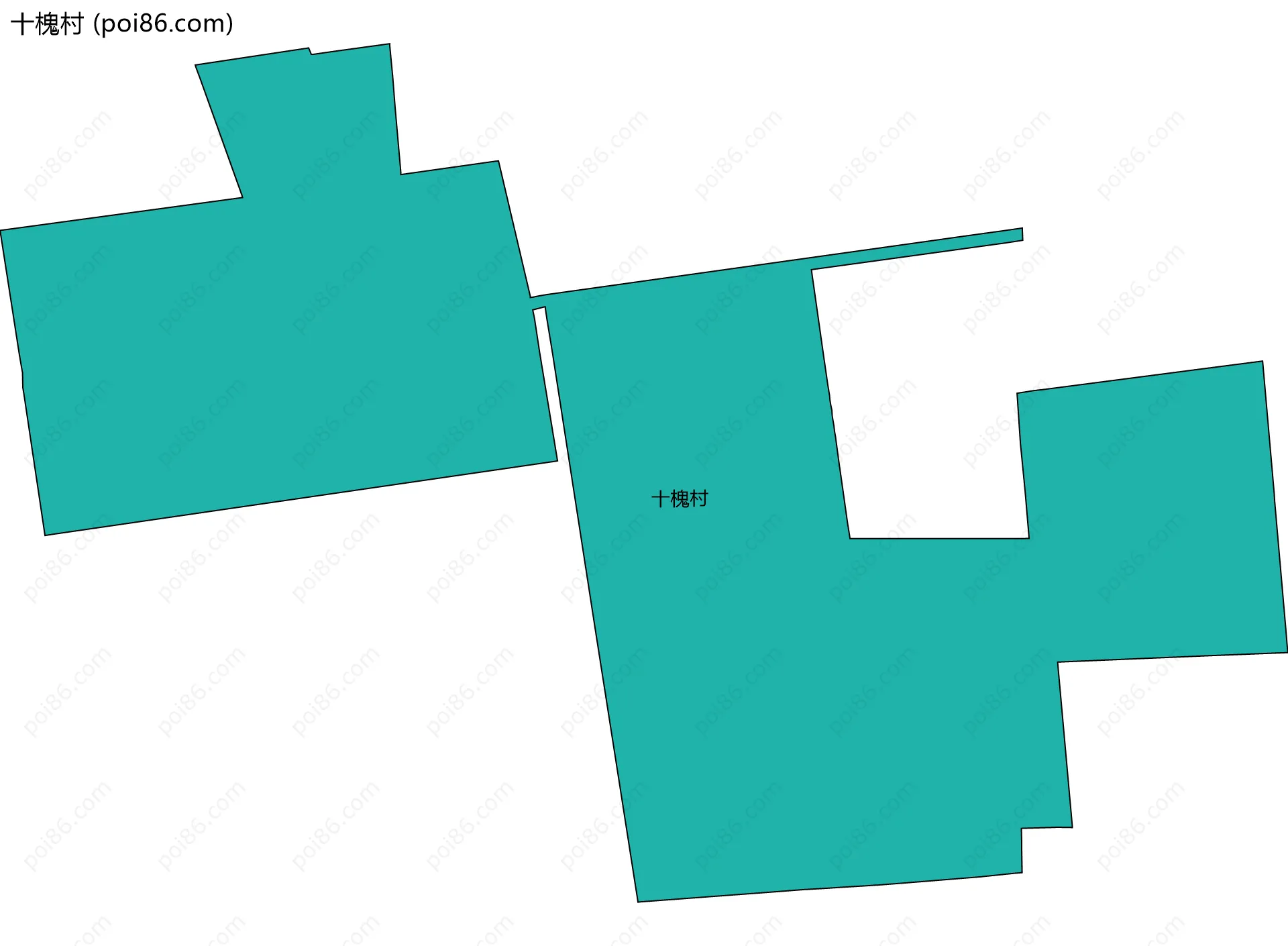 十槐村边界地图