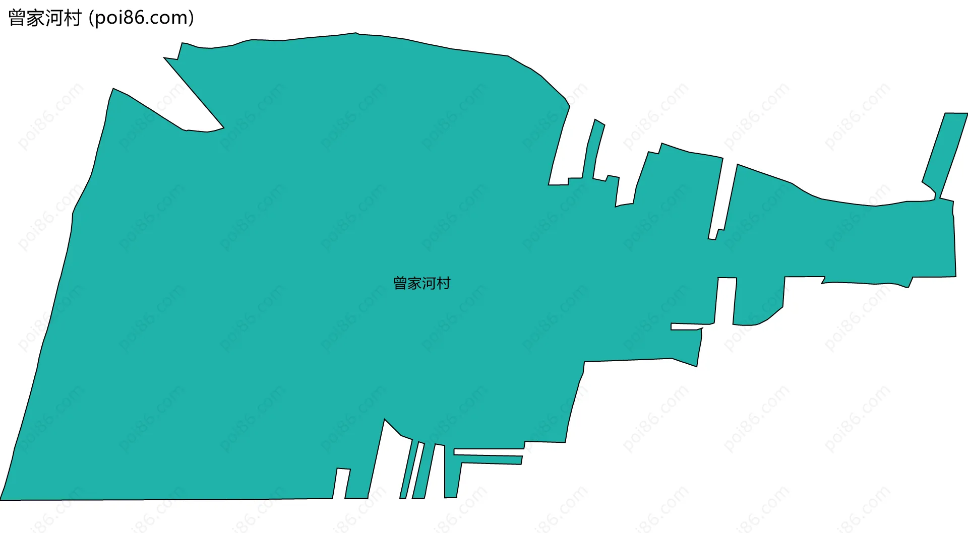 曾家河村边界地图