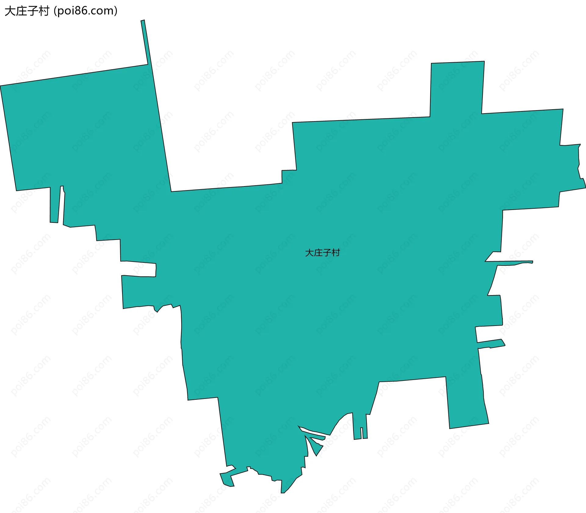 大庄子村边界地图