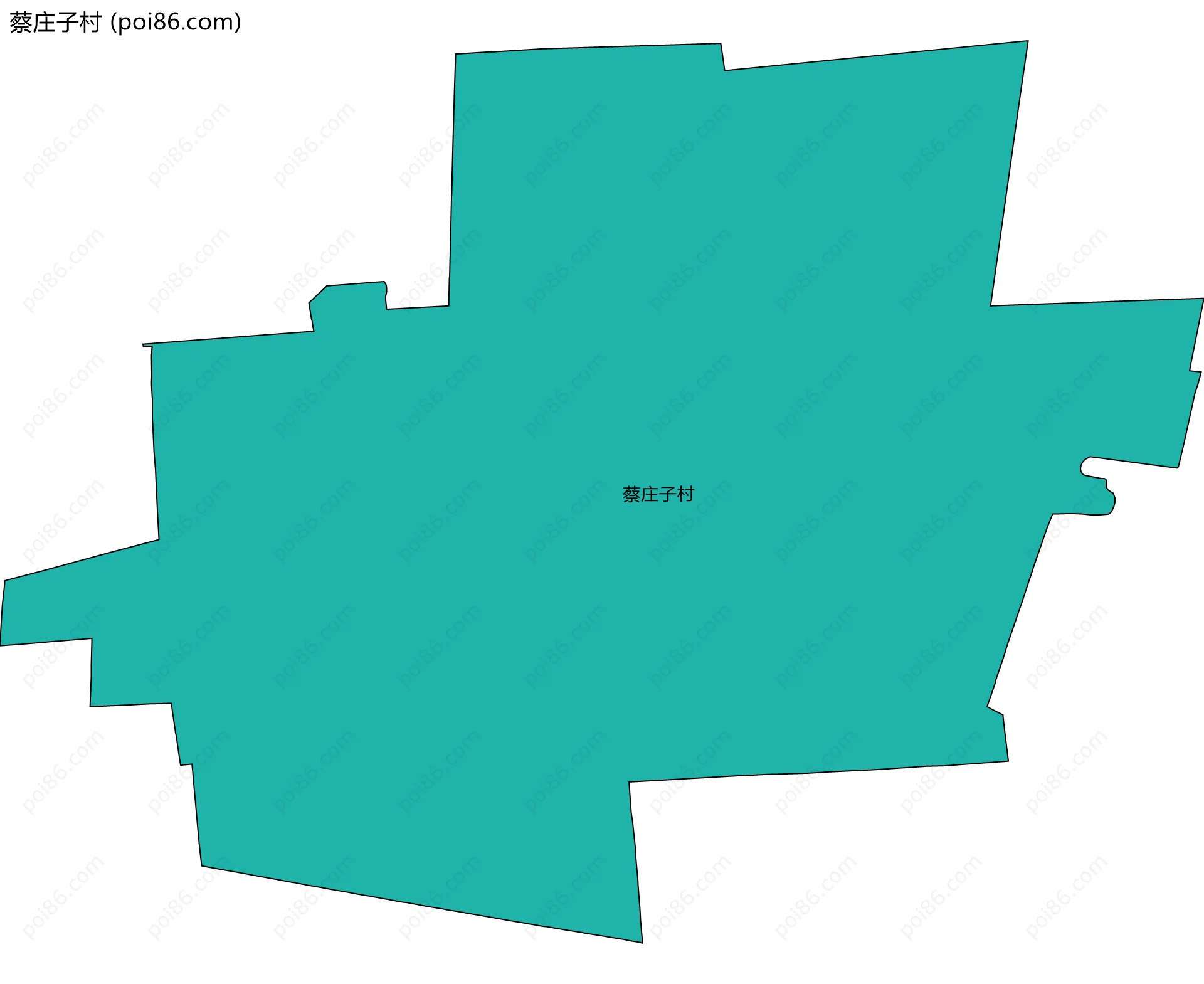 蔡庄子村边界地图