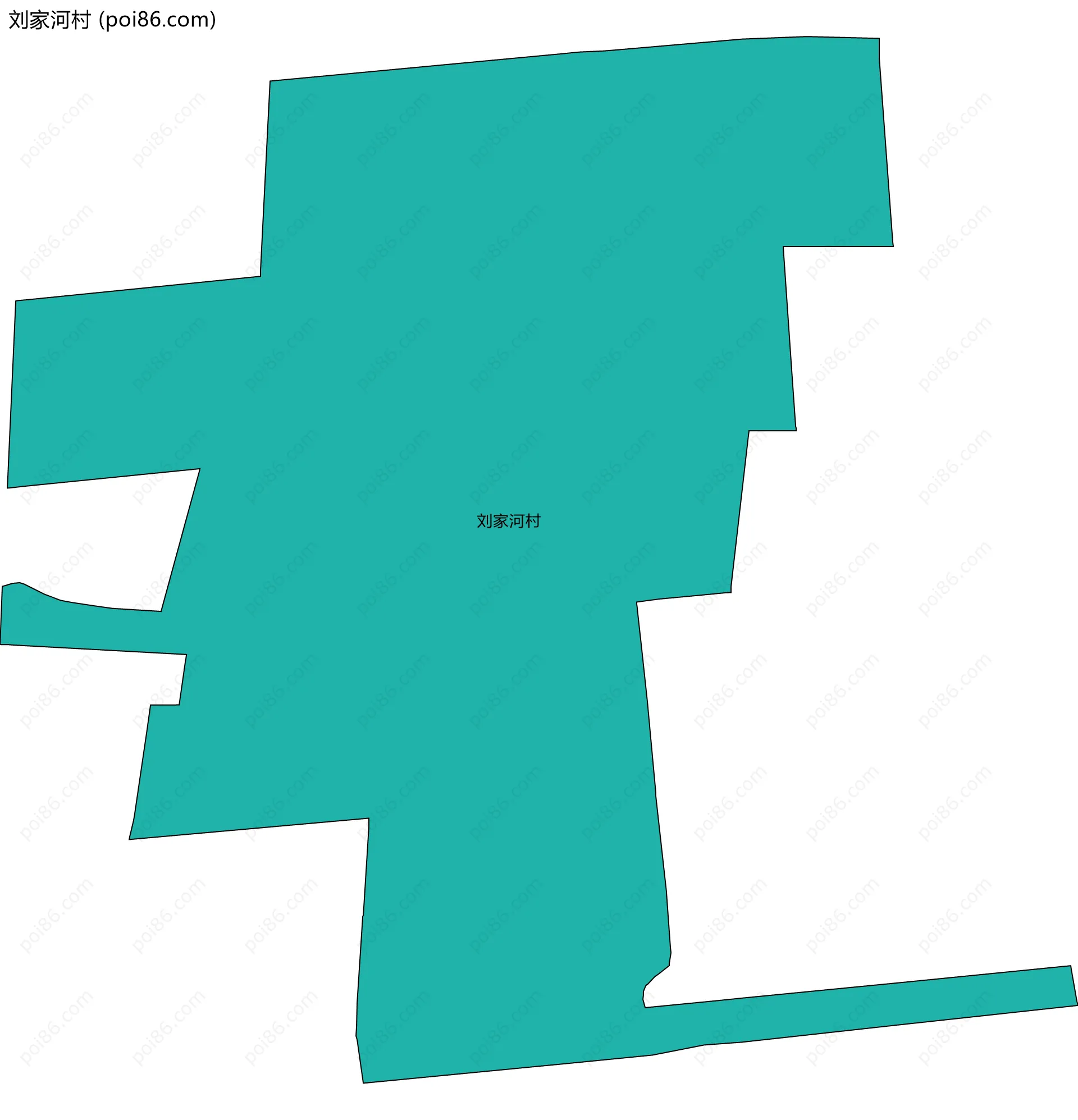 刘家河村边界地图