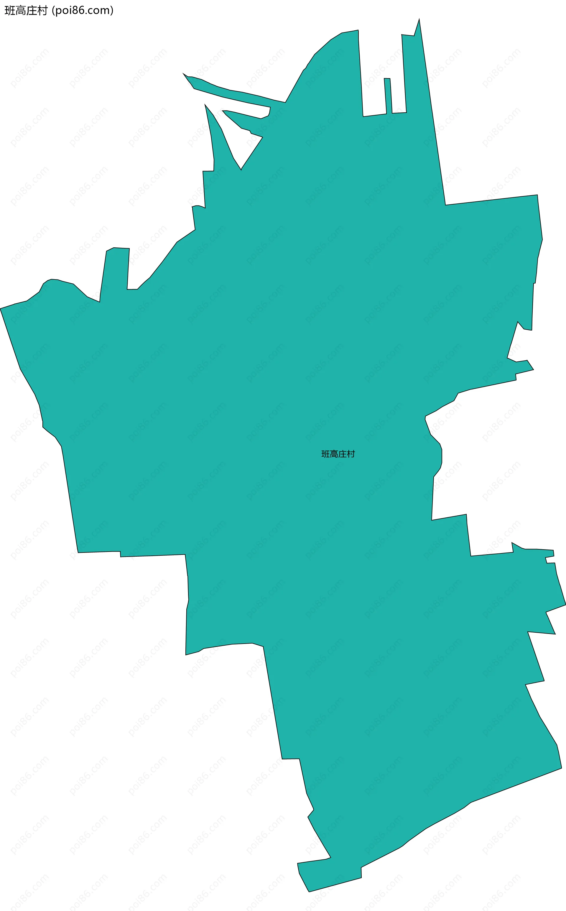 班高庄村边界地图