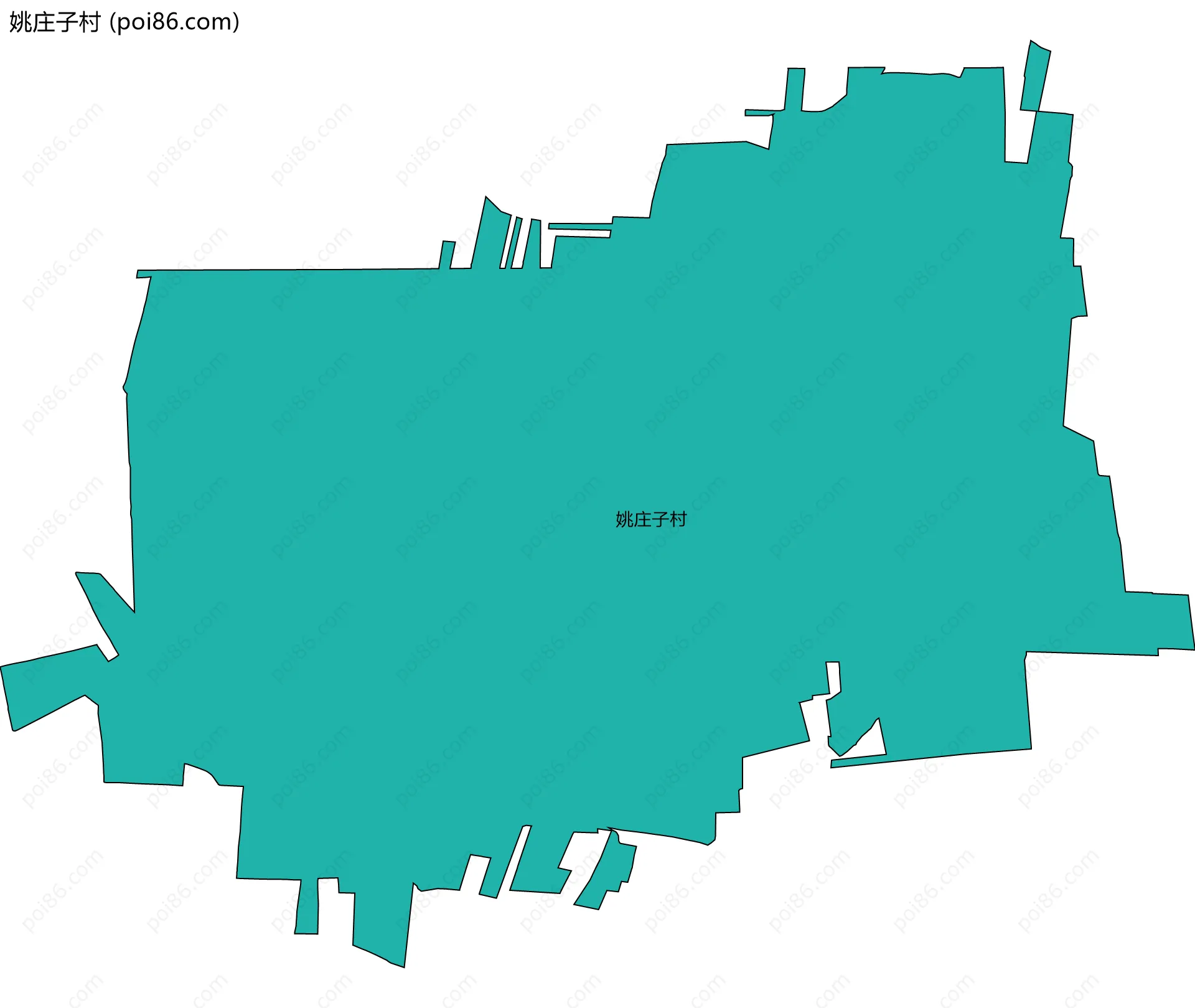 姚庄子村边界地图