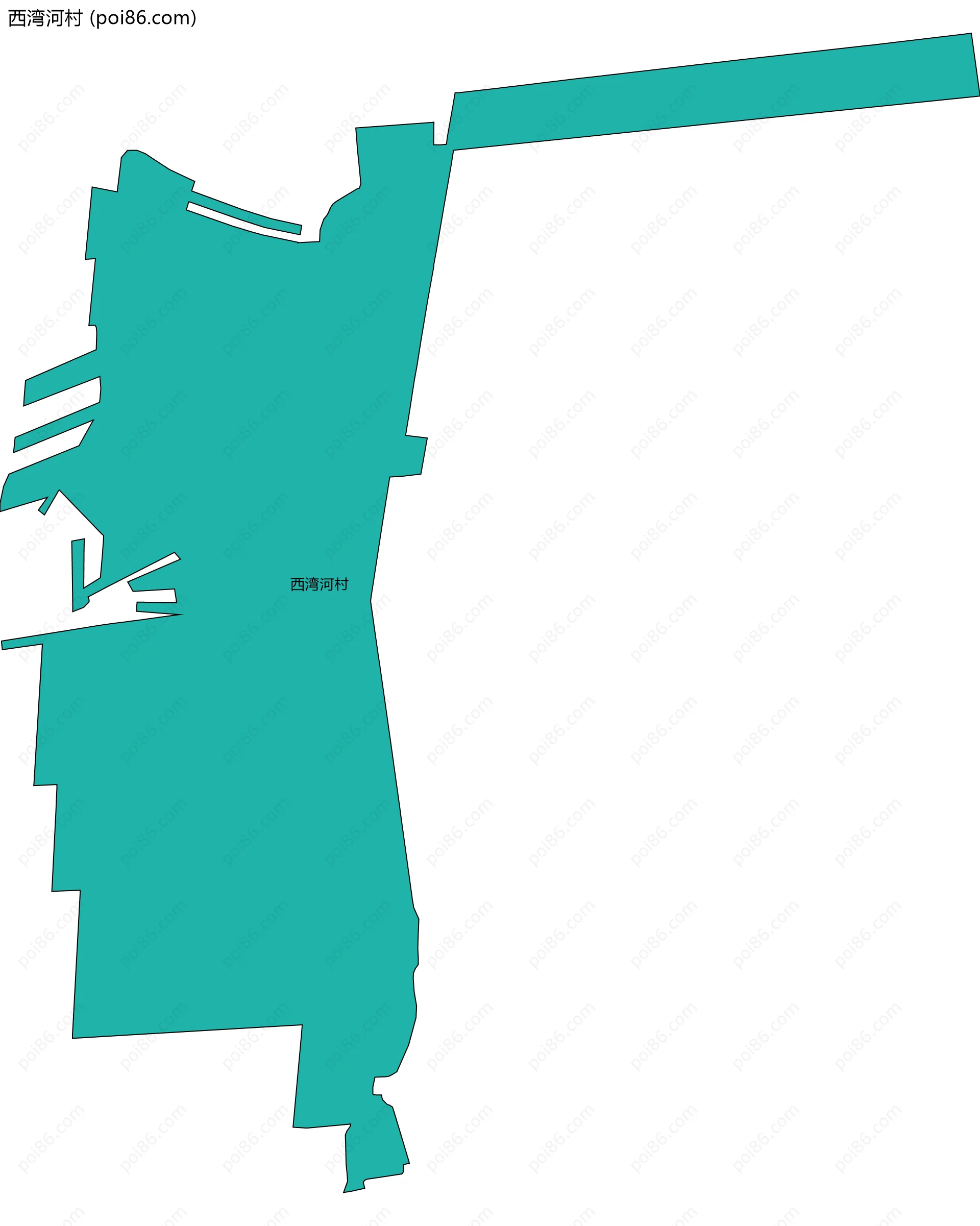 西湾河村边界地图