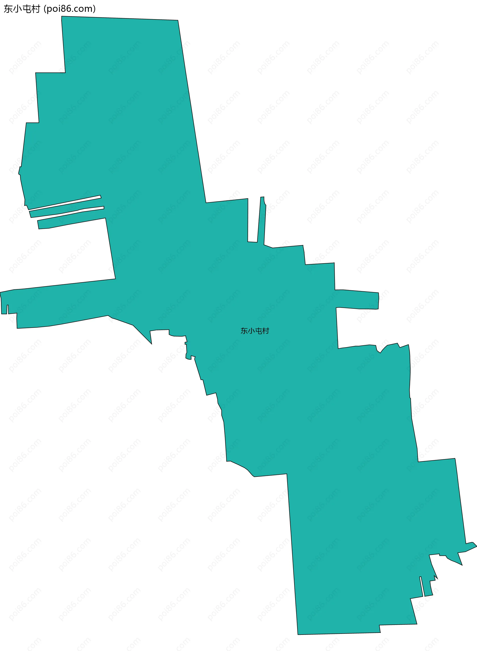 东小屯村边界地图