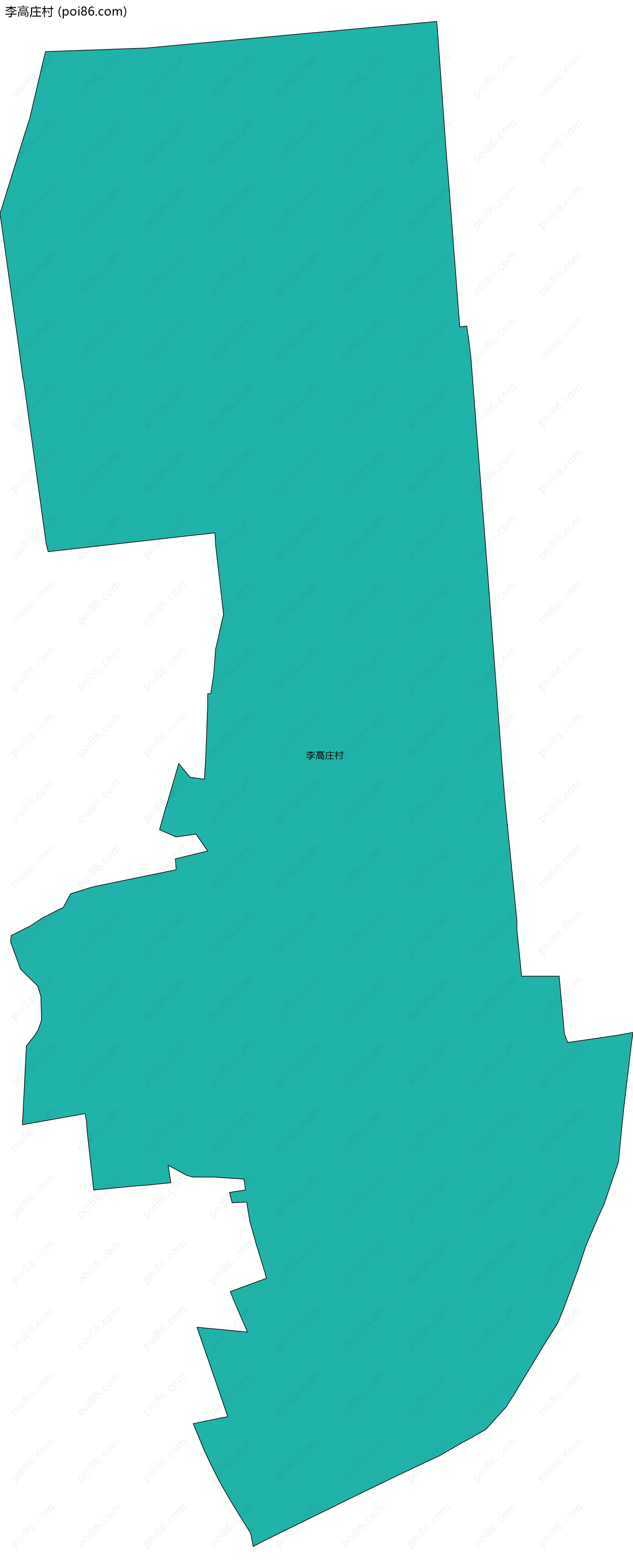 李高庄村边界地图