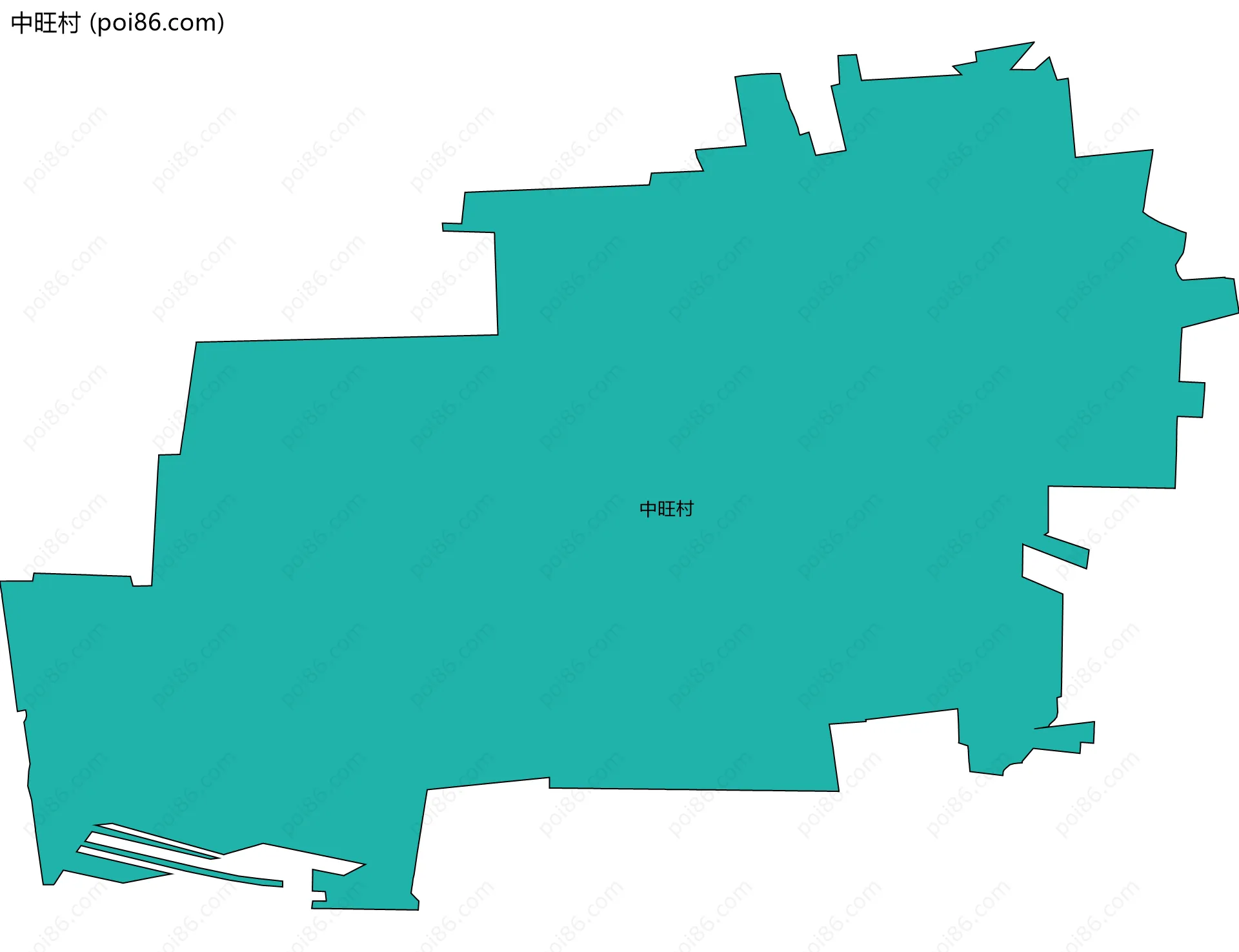 中旺村边界地图