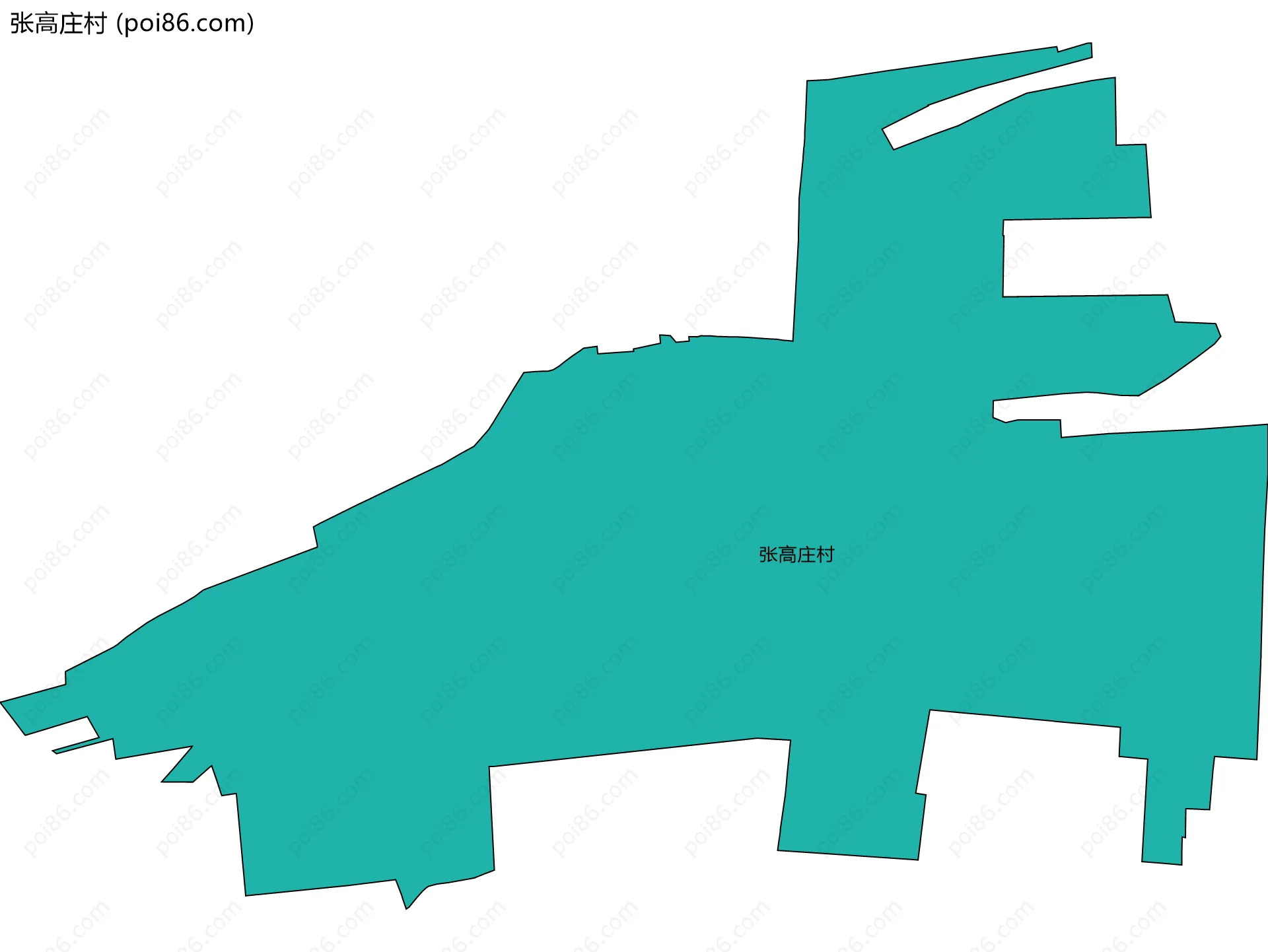 张高庄村边界地图
